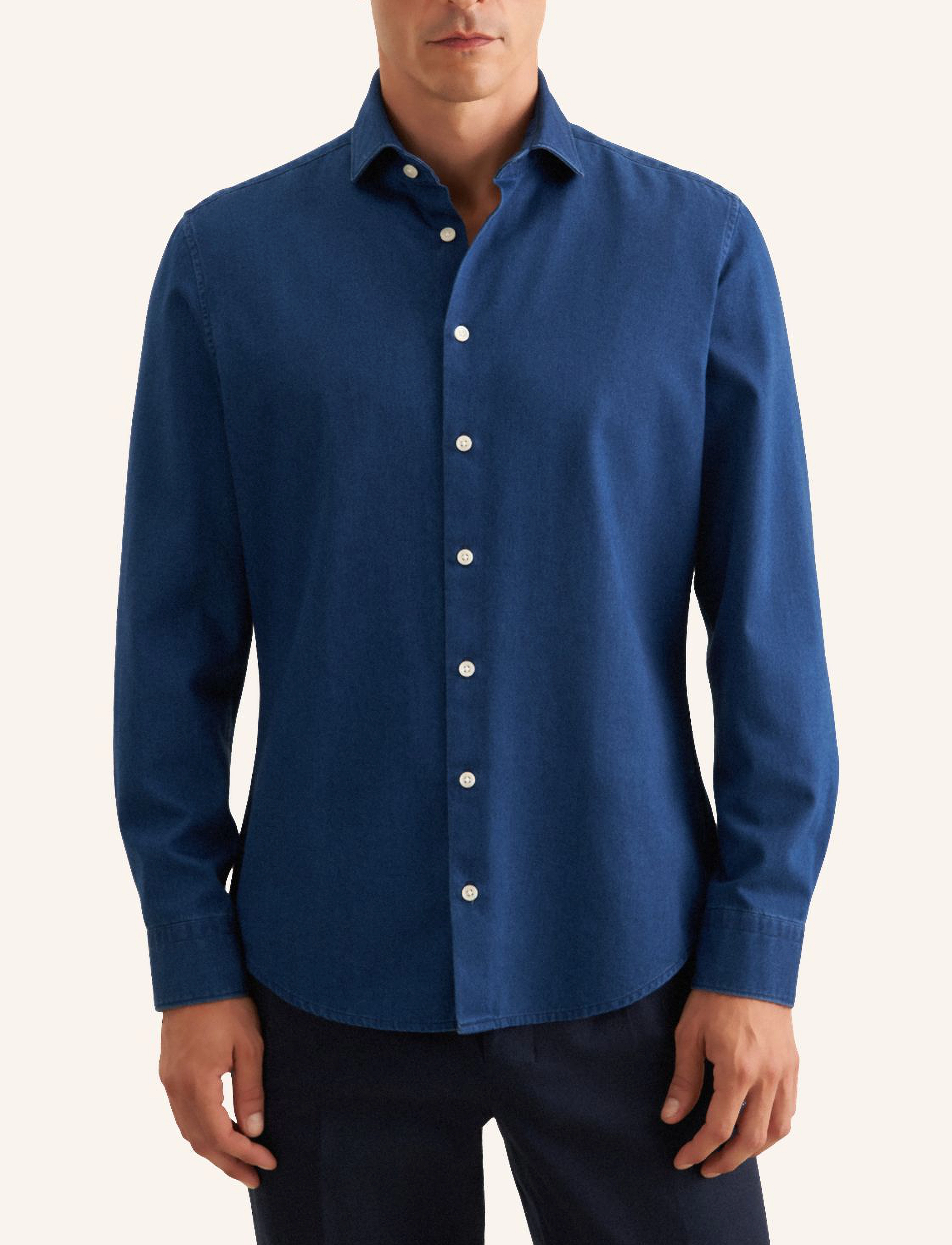 Seidensticker Denim shirt Slim - Kleidung - DARK BLUE / blue