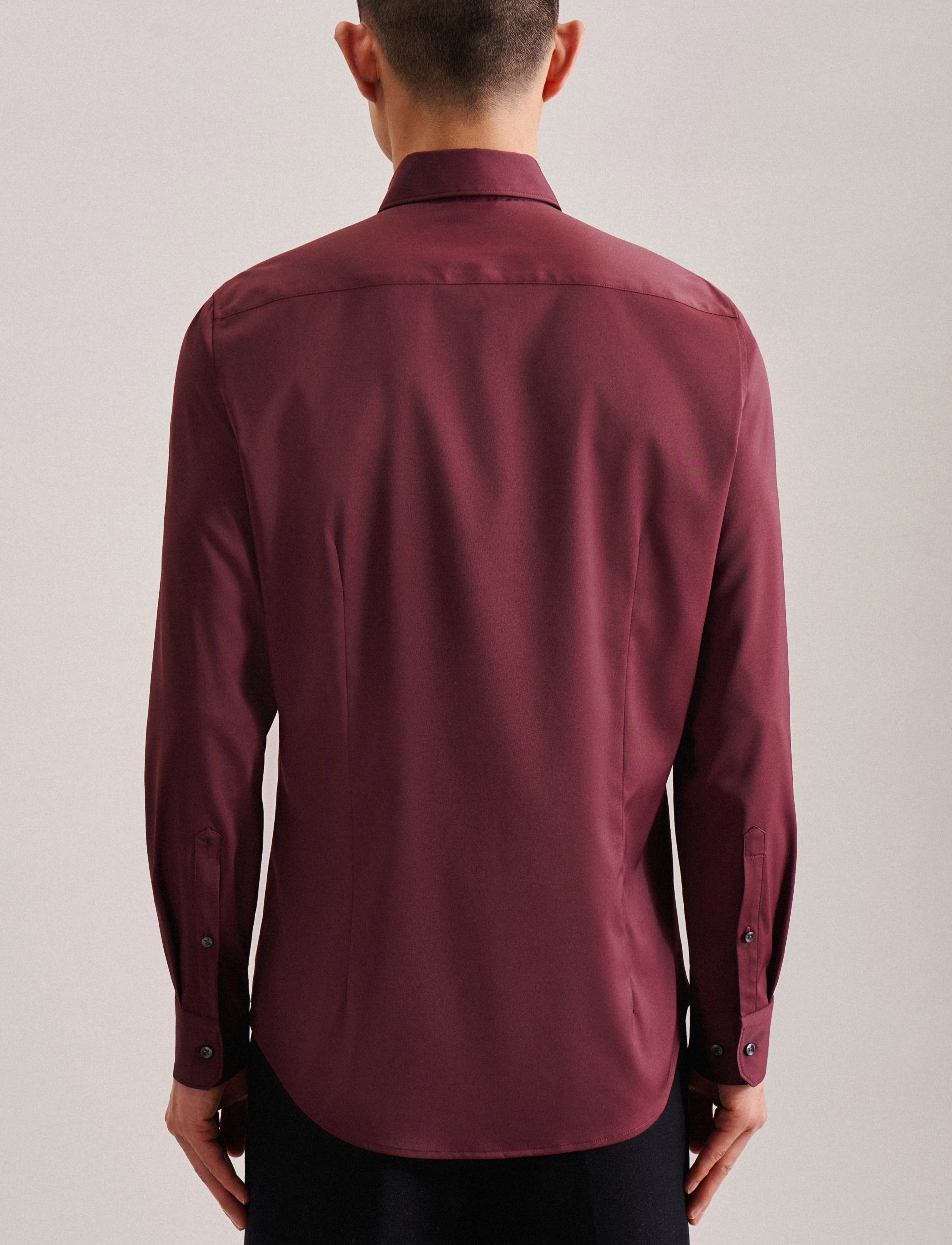 Seidensticker - Performance shirt Slim - berry - 5