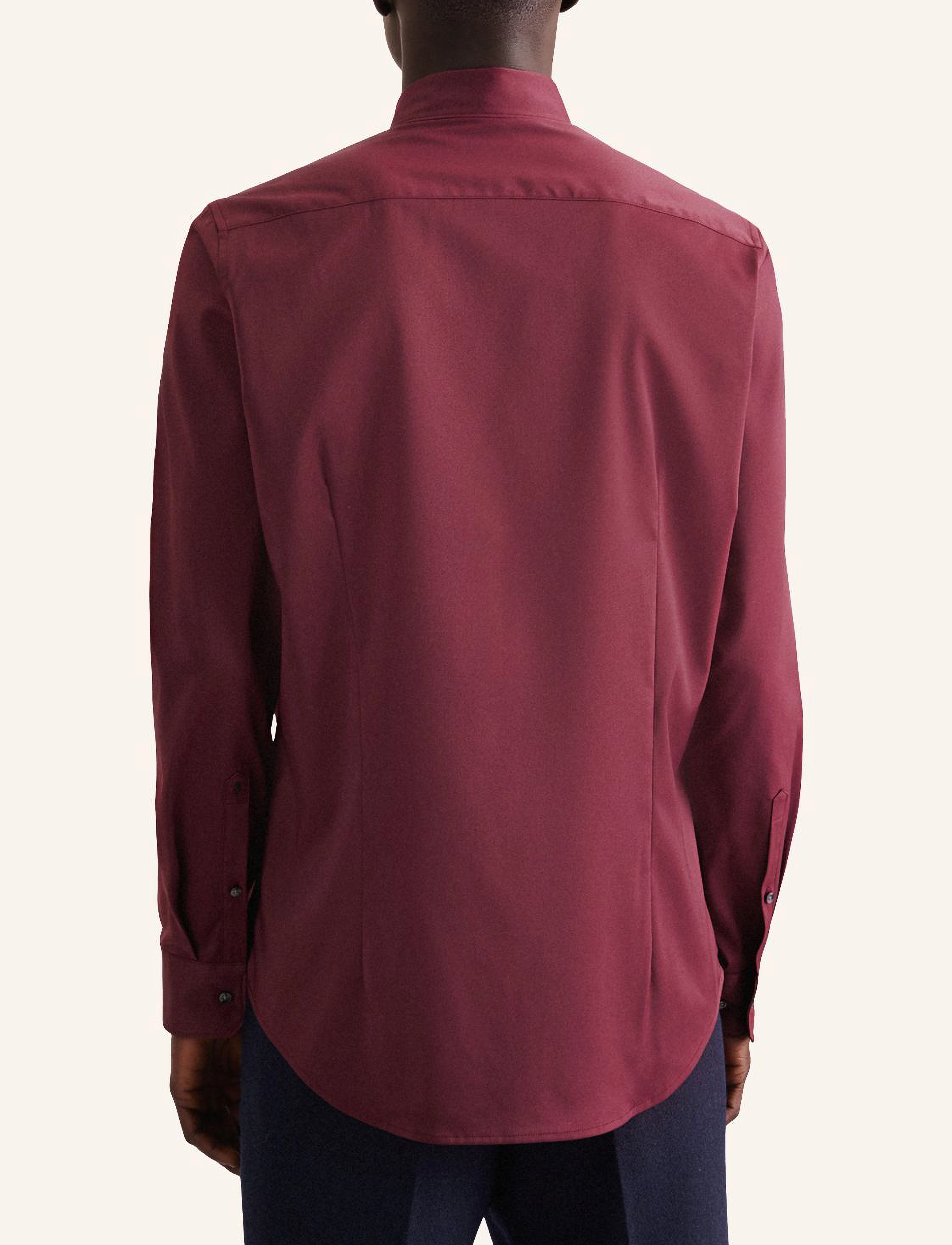 Seidensticker - Performance shirt Slim - basic skjorter - dark red - 4