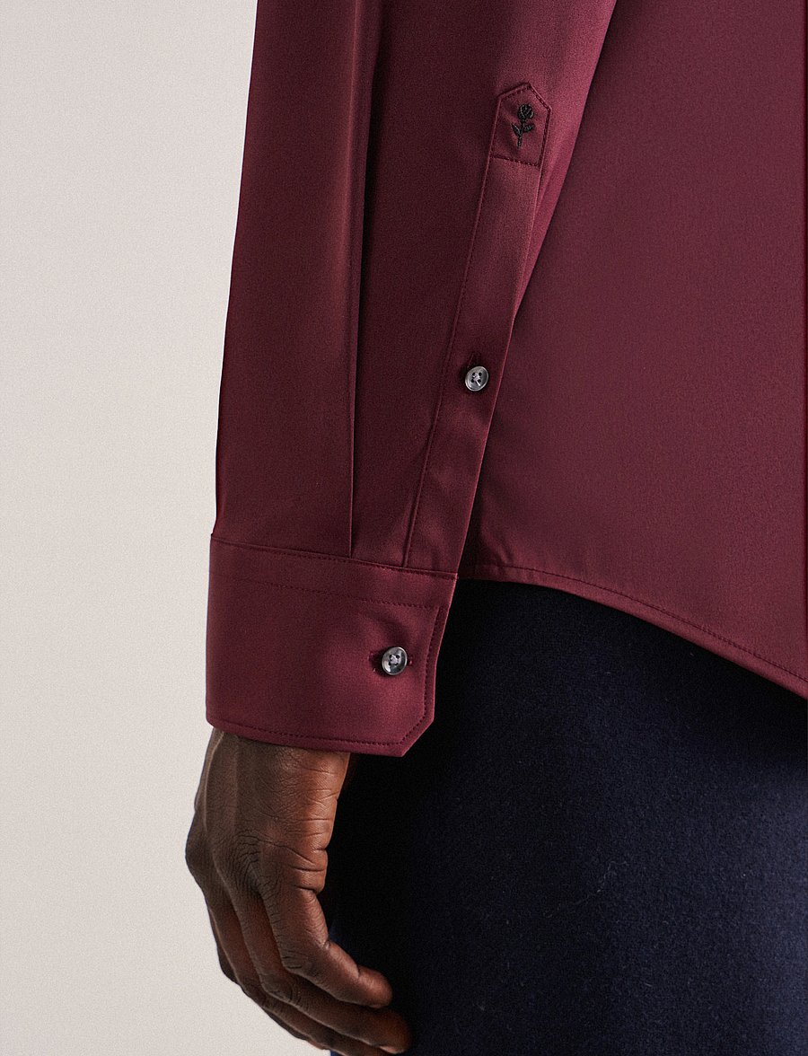 Seidensticker - Performance shirt Slim - kostymskjortor - dark red - 5