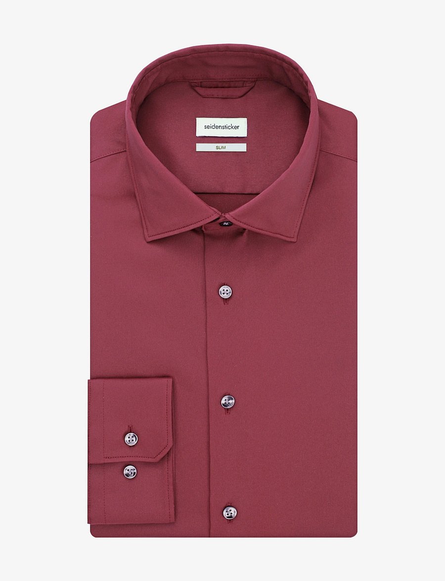 Seidensticker - Performance shirt Slim - kostymskjortor - dark red - 3