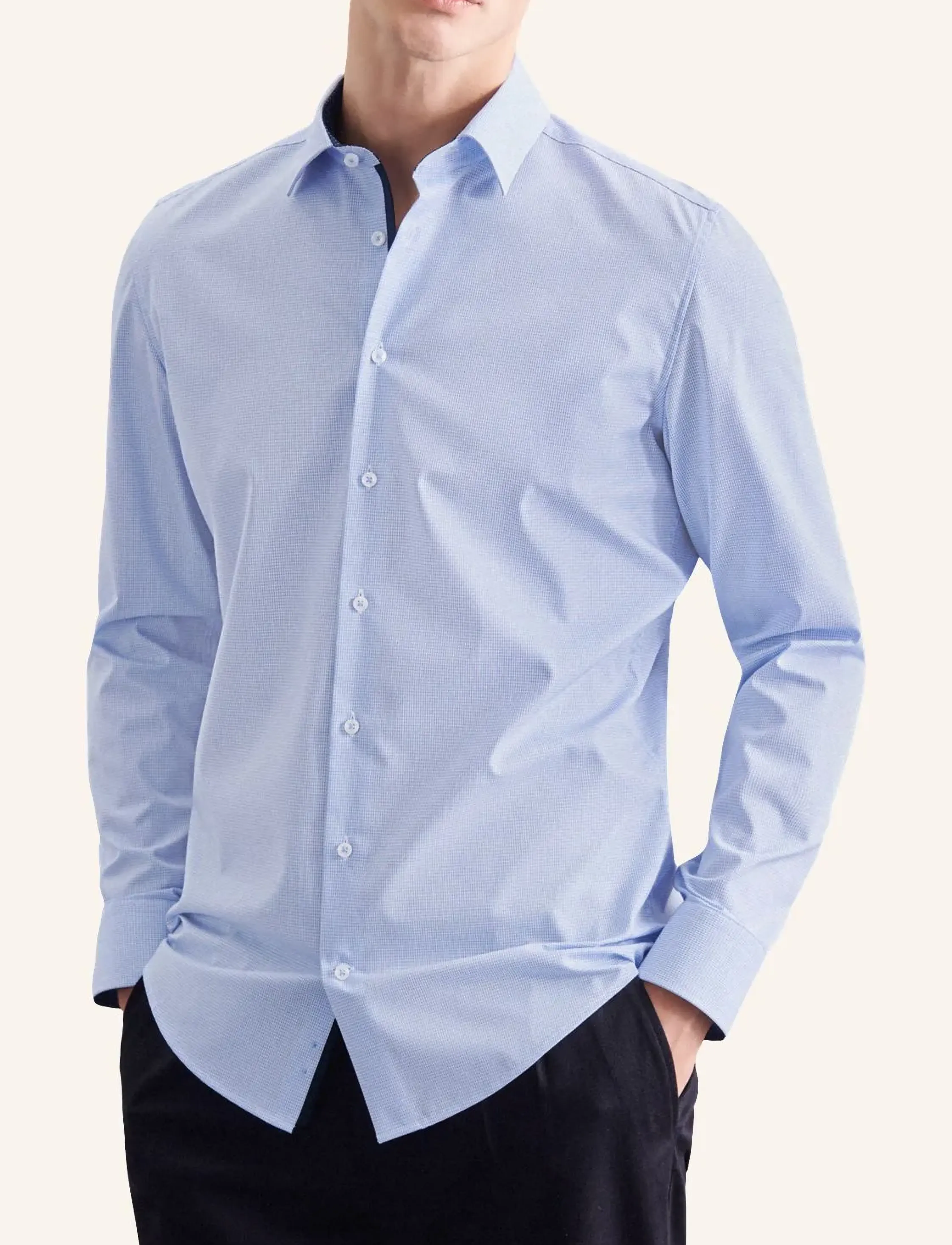 Seidensticker Business Shirt Slim, 42, Shirts, Blau - Business, Männerswear