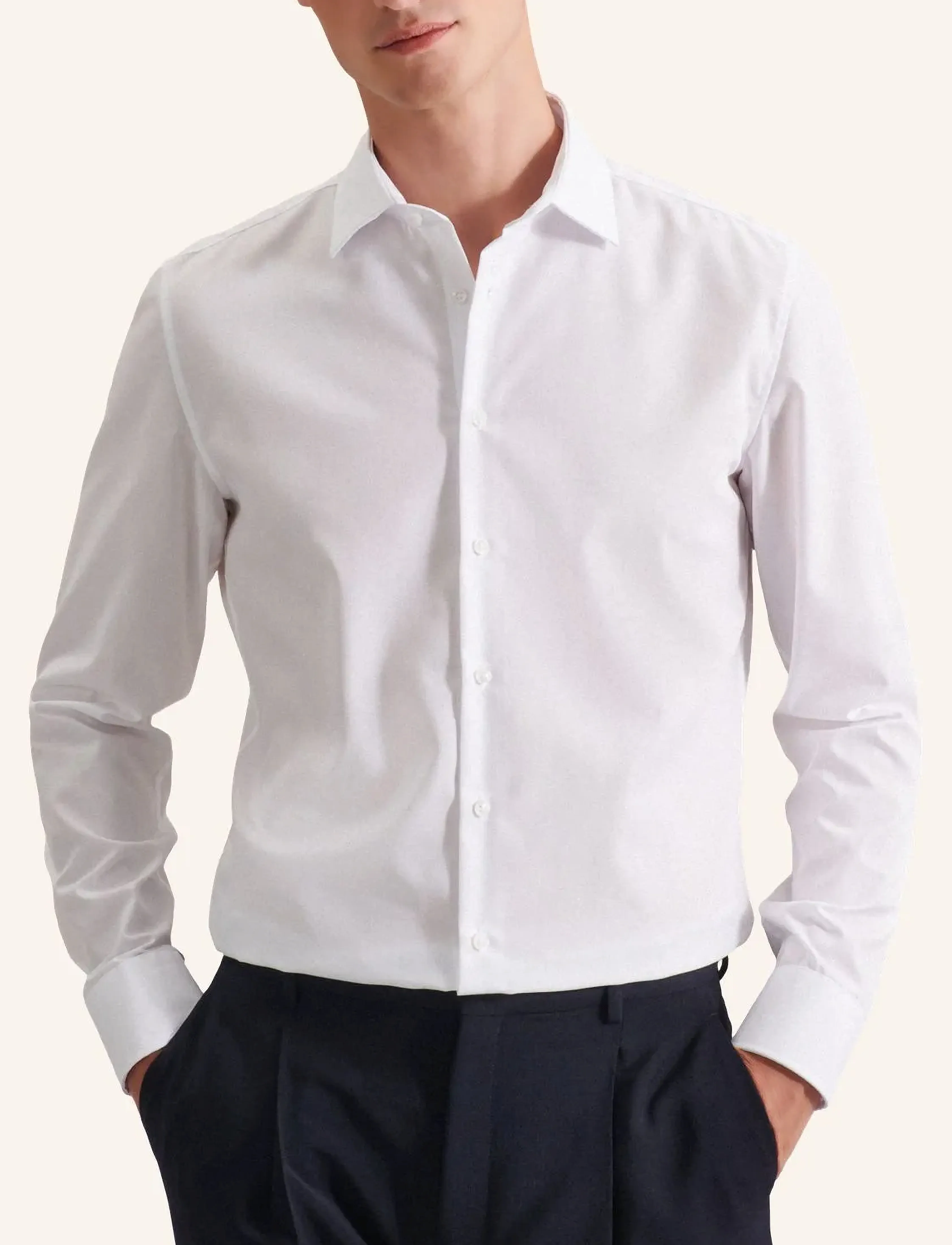 Seidensticker - Business shirt Slim - formelle skjorter - white - 0