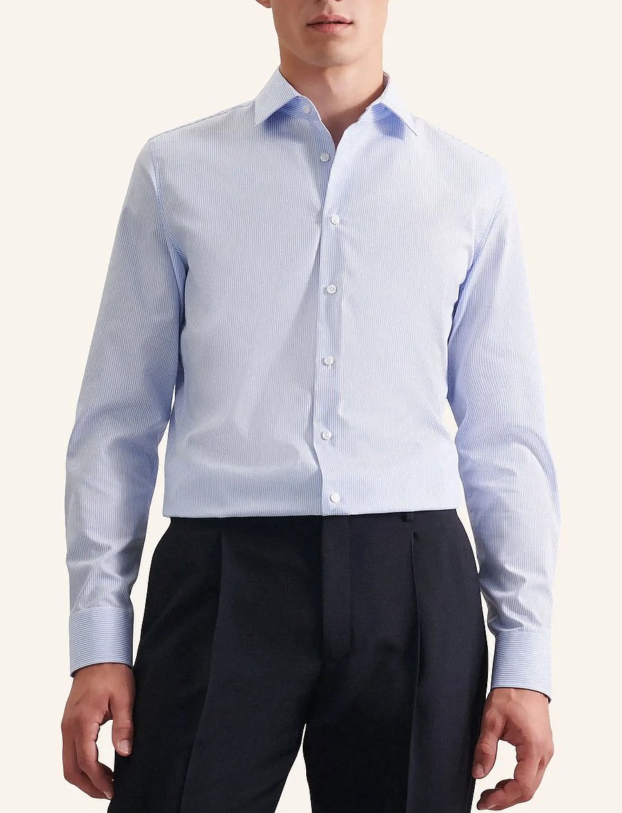 Seidensticker - Business shirt Slim - gestreifte hemden - light blue - 0