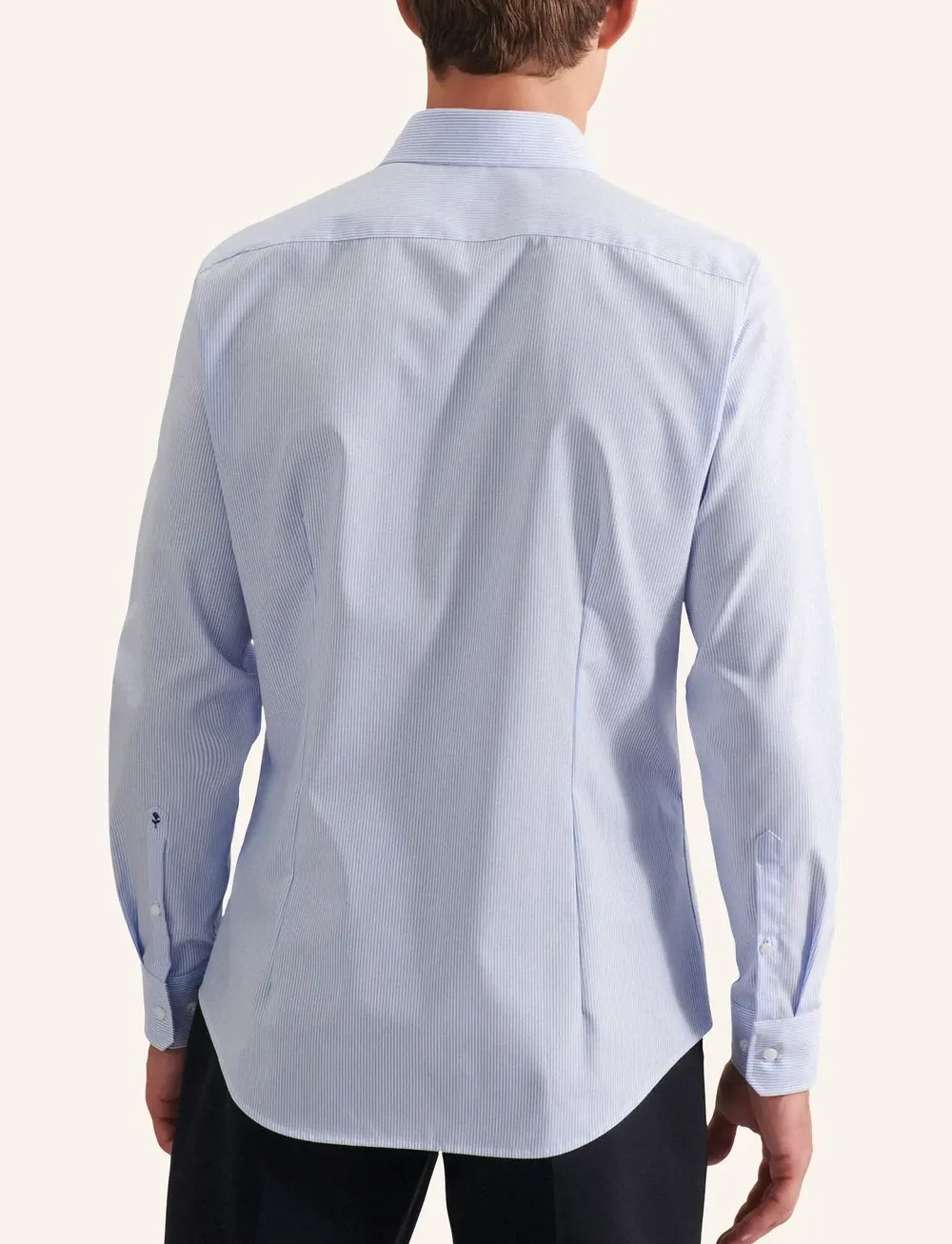 Seidensticker - Business Kent 98 1/1 - striped shirts - light blue - 4