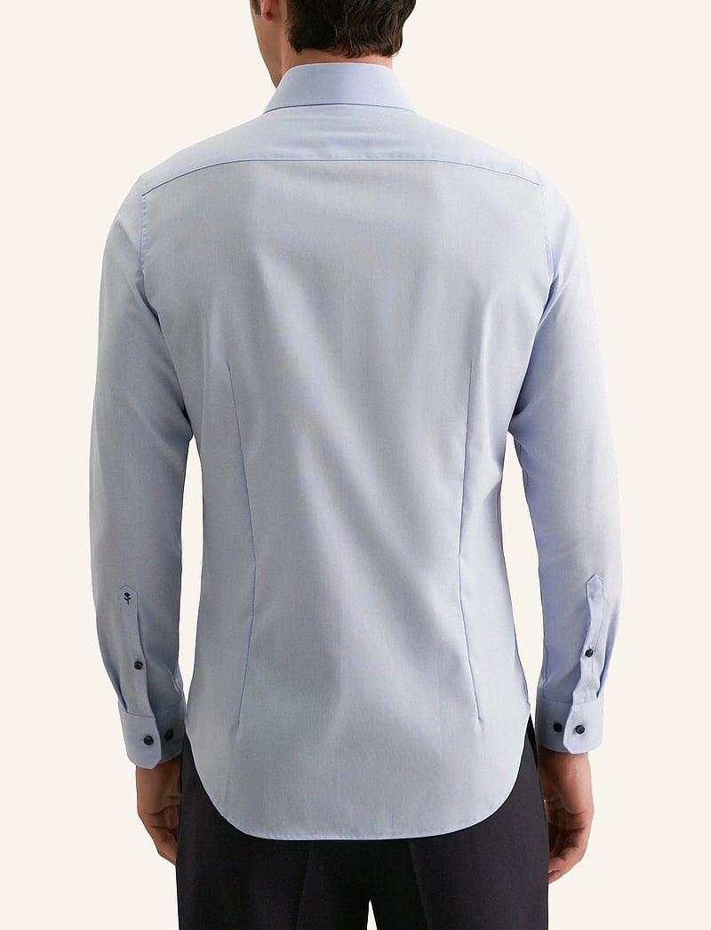 Seidensticker - Business Kent 98 Patch 12 1/1 - formal shirts - light blue - 4