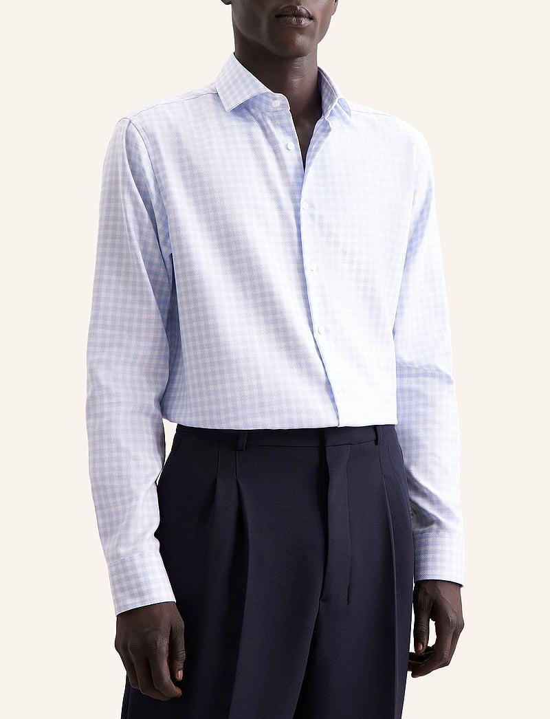 Seidensticker - Spread Kent o.T. - checkered shirts - light blue - 0