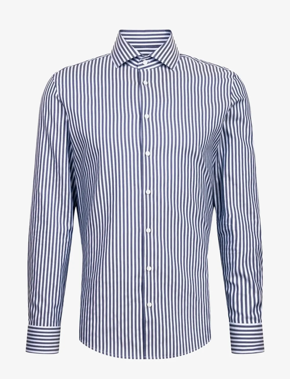 Seidensticker - Spread Kent - randiga skjortor - mid blue - 0