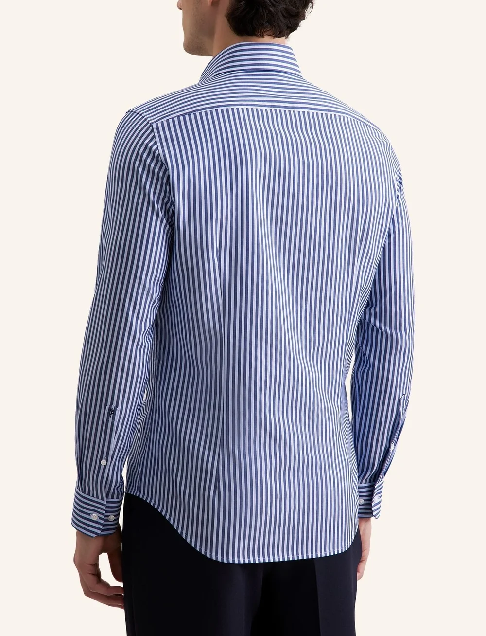 Seidensticker - Spread Kent - randiga skjortor - mid blue - 3