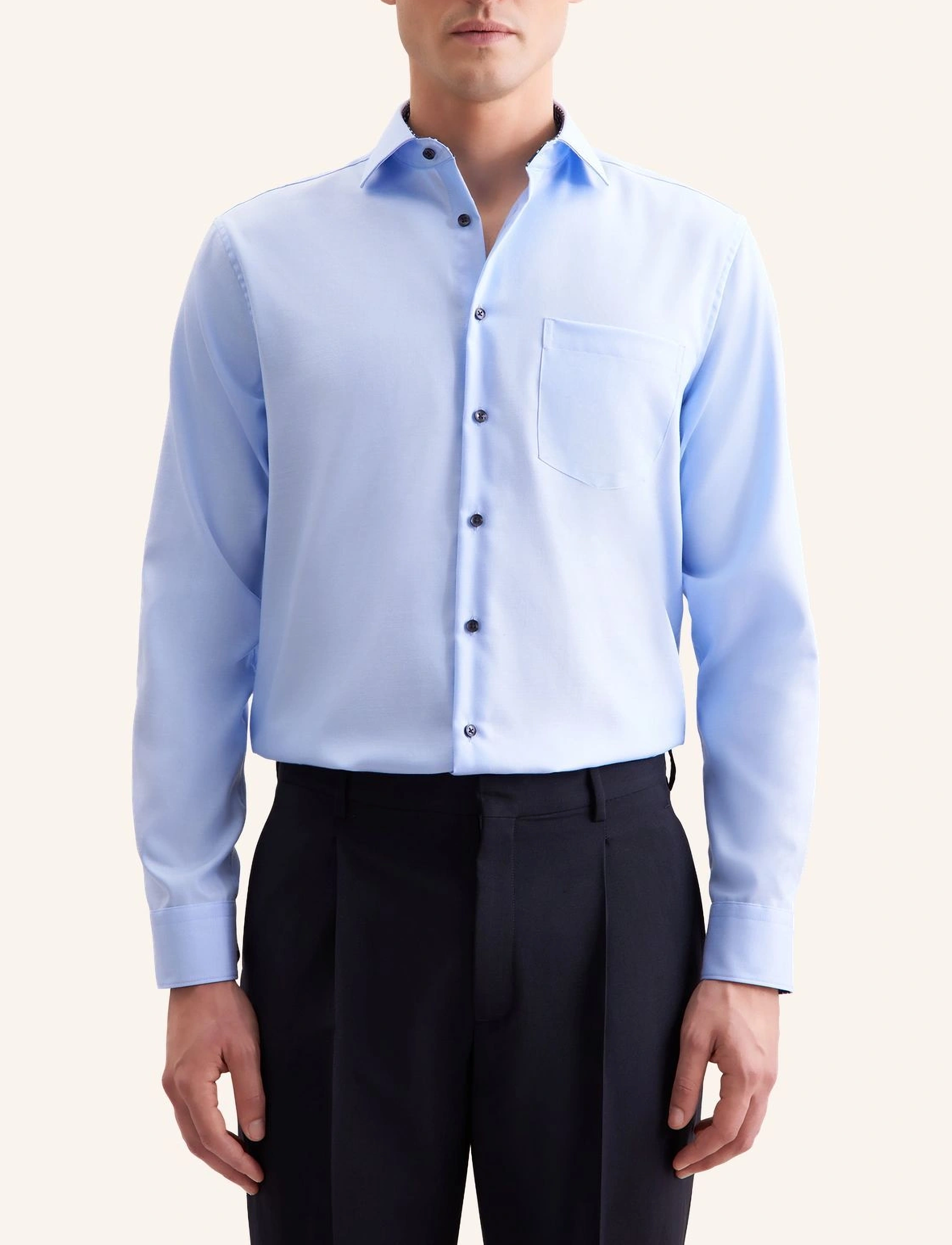 Seidensticker Business Shirt Regular, Herren, Business Hemd, Blau, Gr.48