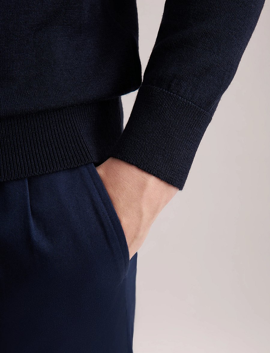 Seidensticker - Sweater knit Regular - pikkade varrukatega kootud polod - deep navy - 3