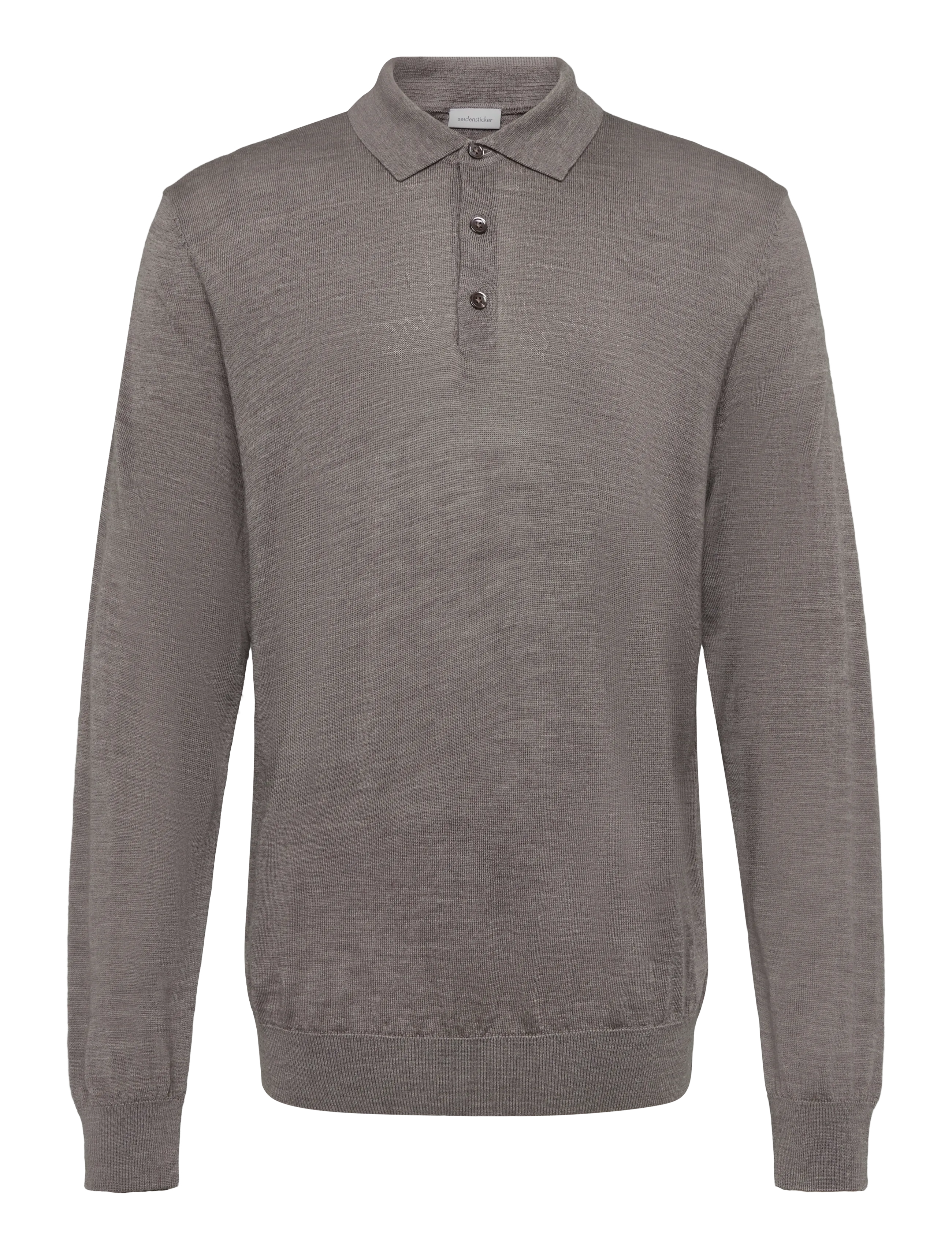 Seidensticker Sweater knit Regular - Riided - NOUGAT MÉLANGE / brown