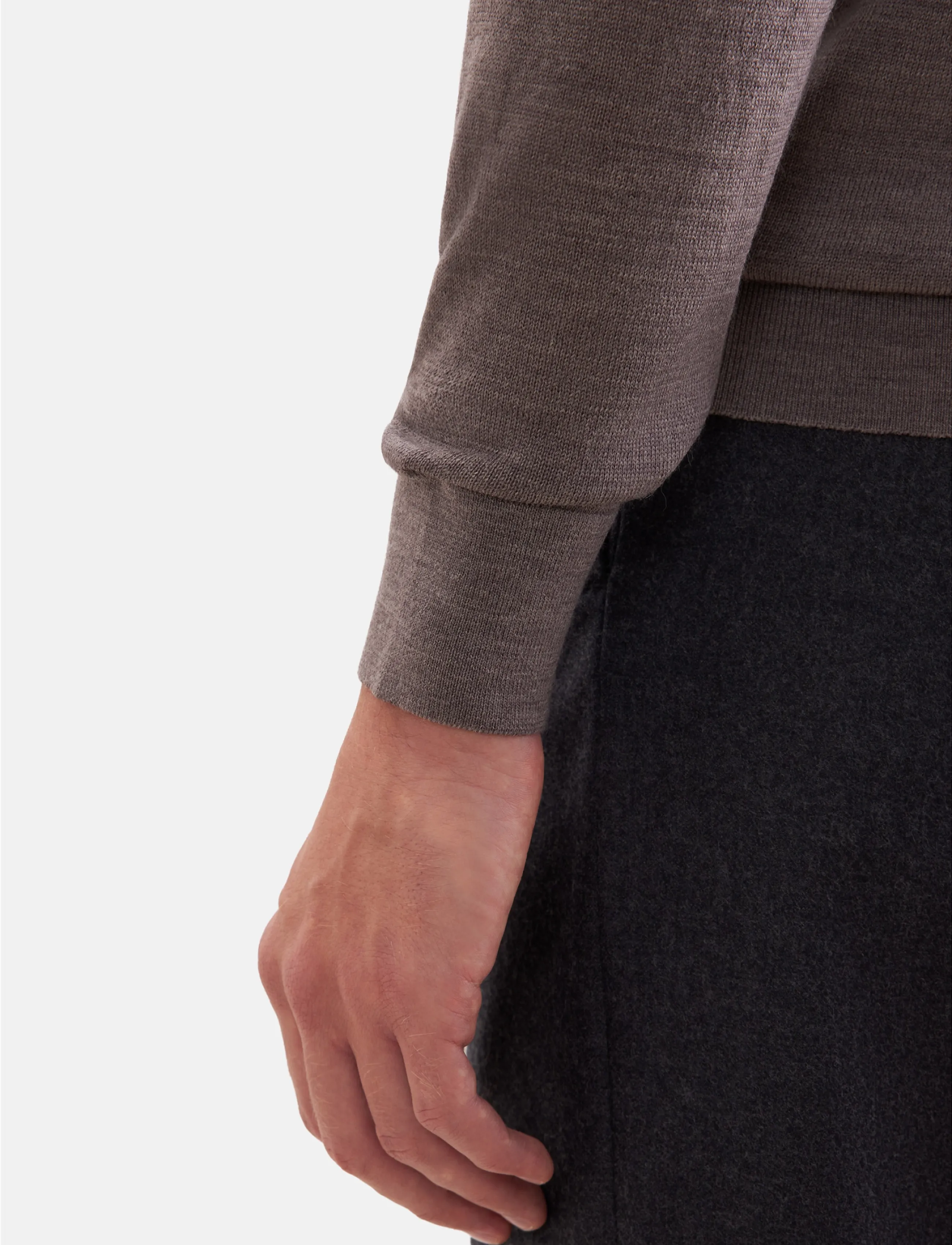 Seidensticker - Sweater knit Regular - pikkade varrukatega kootud polod - nougat mÉlange - 4