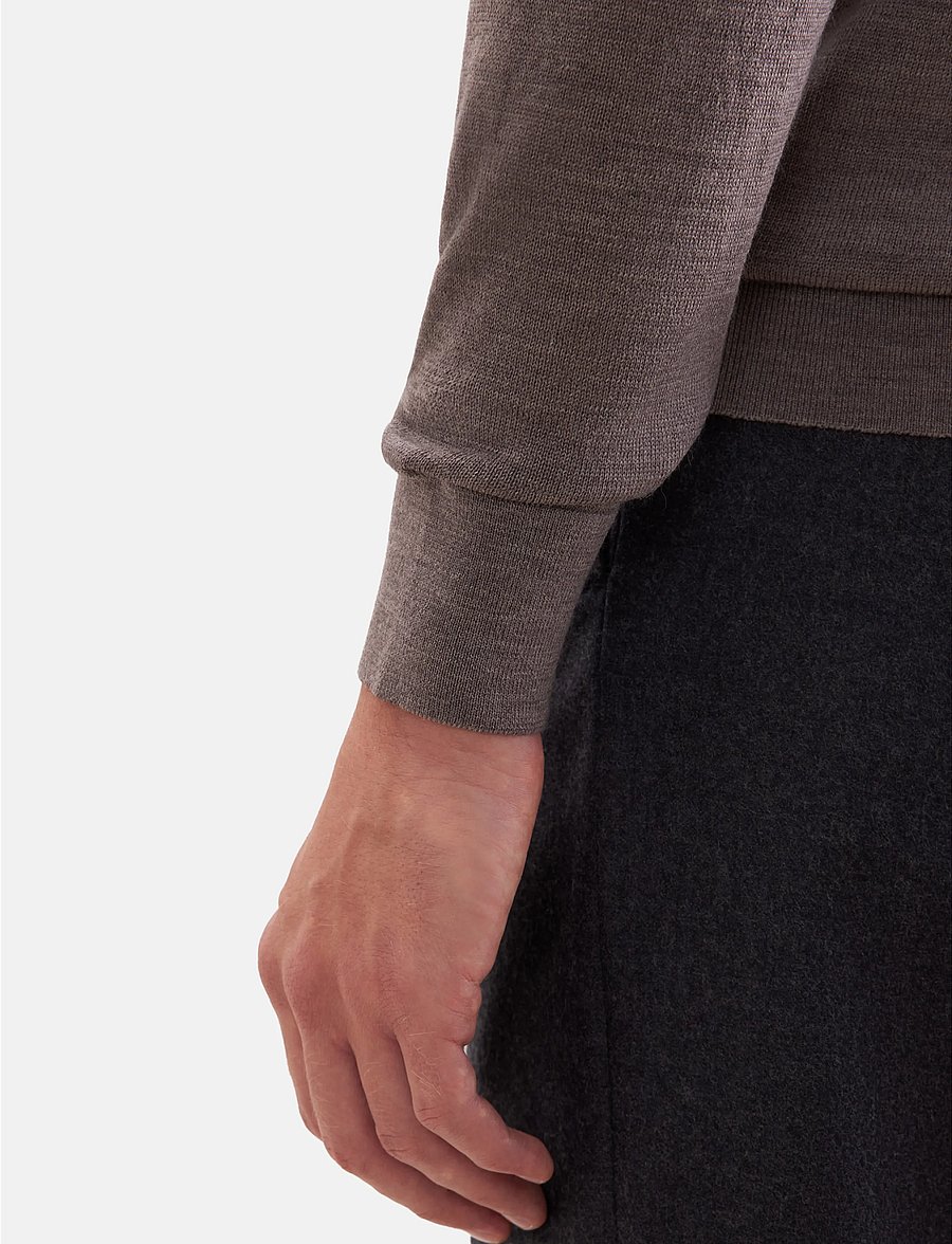 Seidensticker - Sweater knit Regular - pikkade varrukatega kootud polod - nougat mÉlange - 4