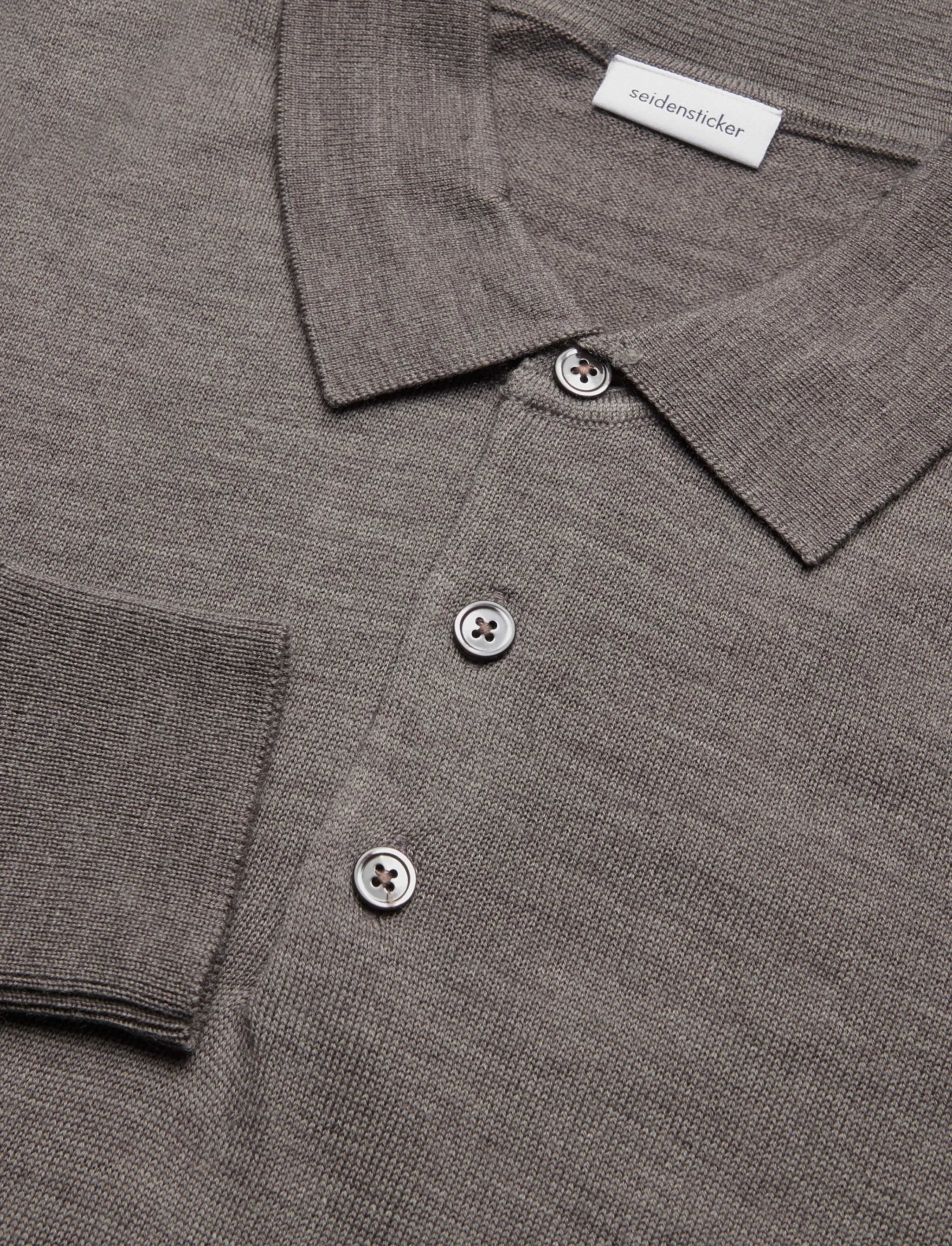 Seidensticker - Sweater knit Regular - pikkade varrukatega kootud polod - nougat mÉlange - 5