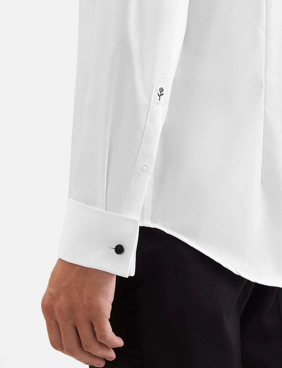 Seidensticker - Gala shirt Slim - smokingusärgid - white - 4