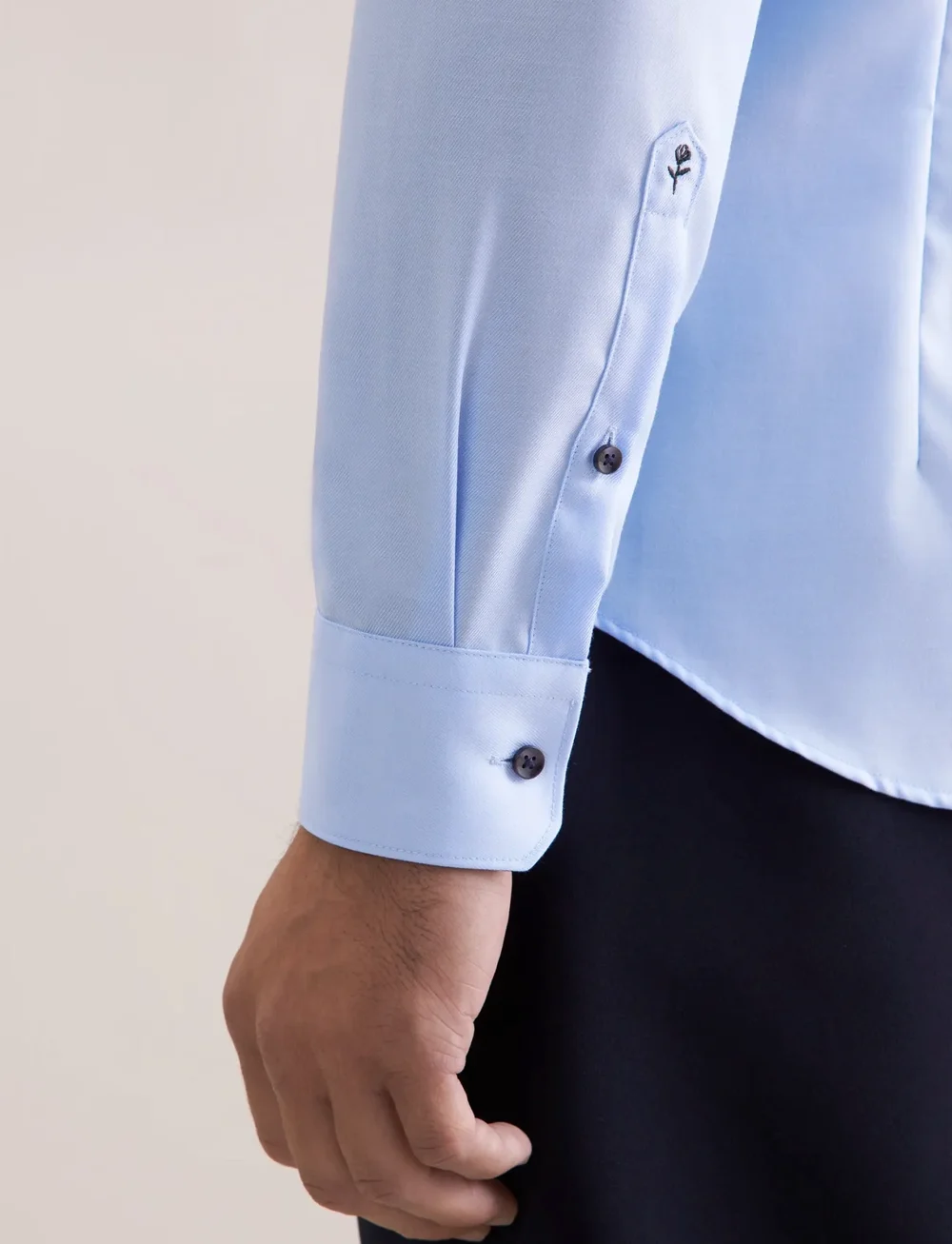 Seidensticker - New Kent 98 Patch 5 - kostymskjortor - light blue - 4