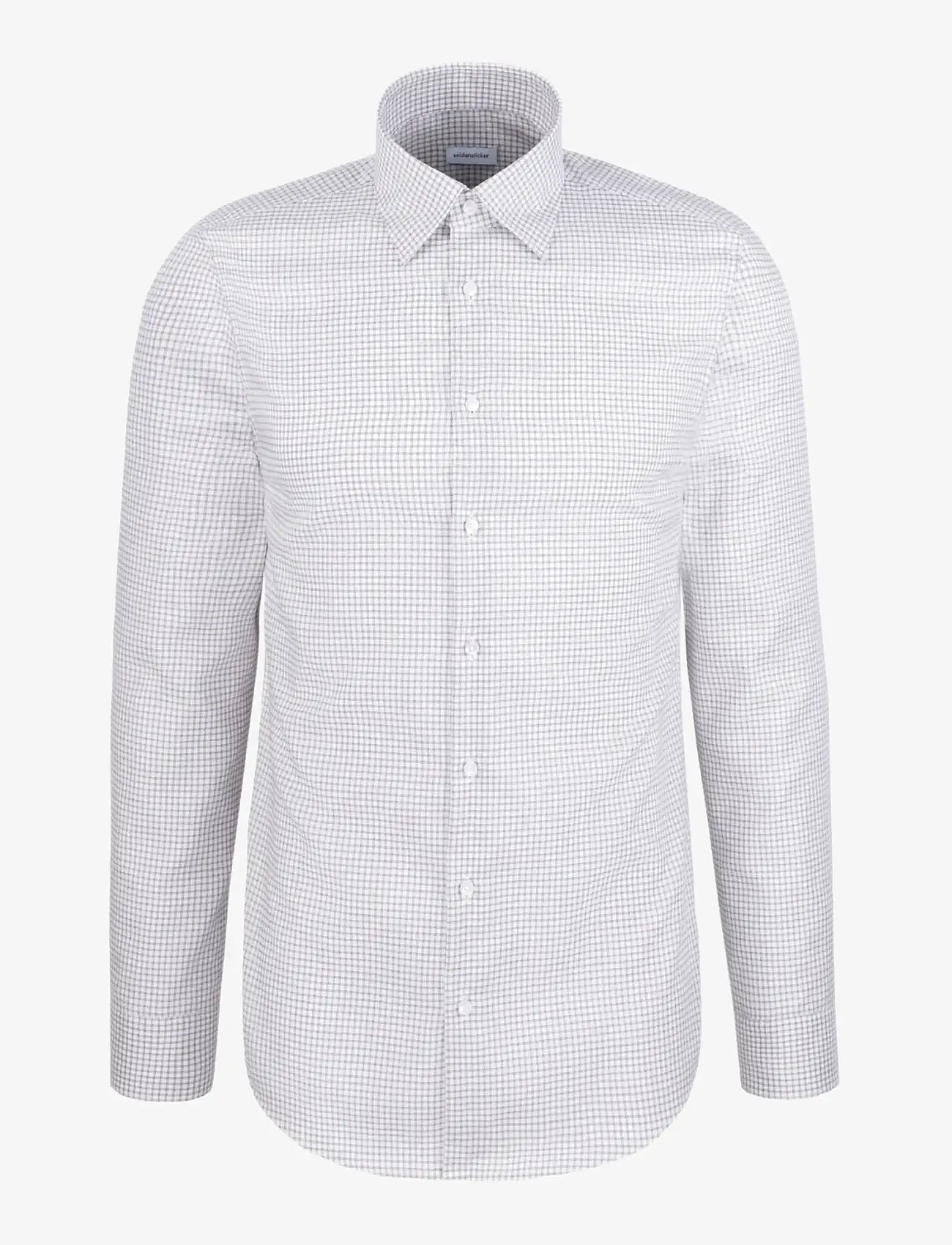 Seidensticker - Business shirt Slim - ruudulised särgid - beige - 1