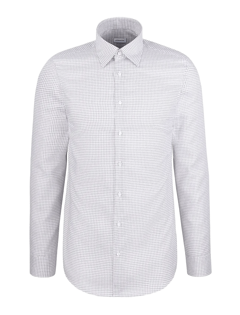 Seidensticker - Business shirt Slim - ruutupaidat - beige - 1