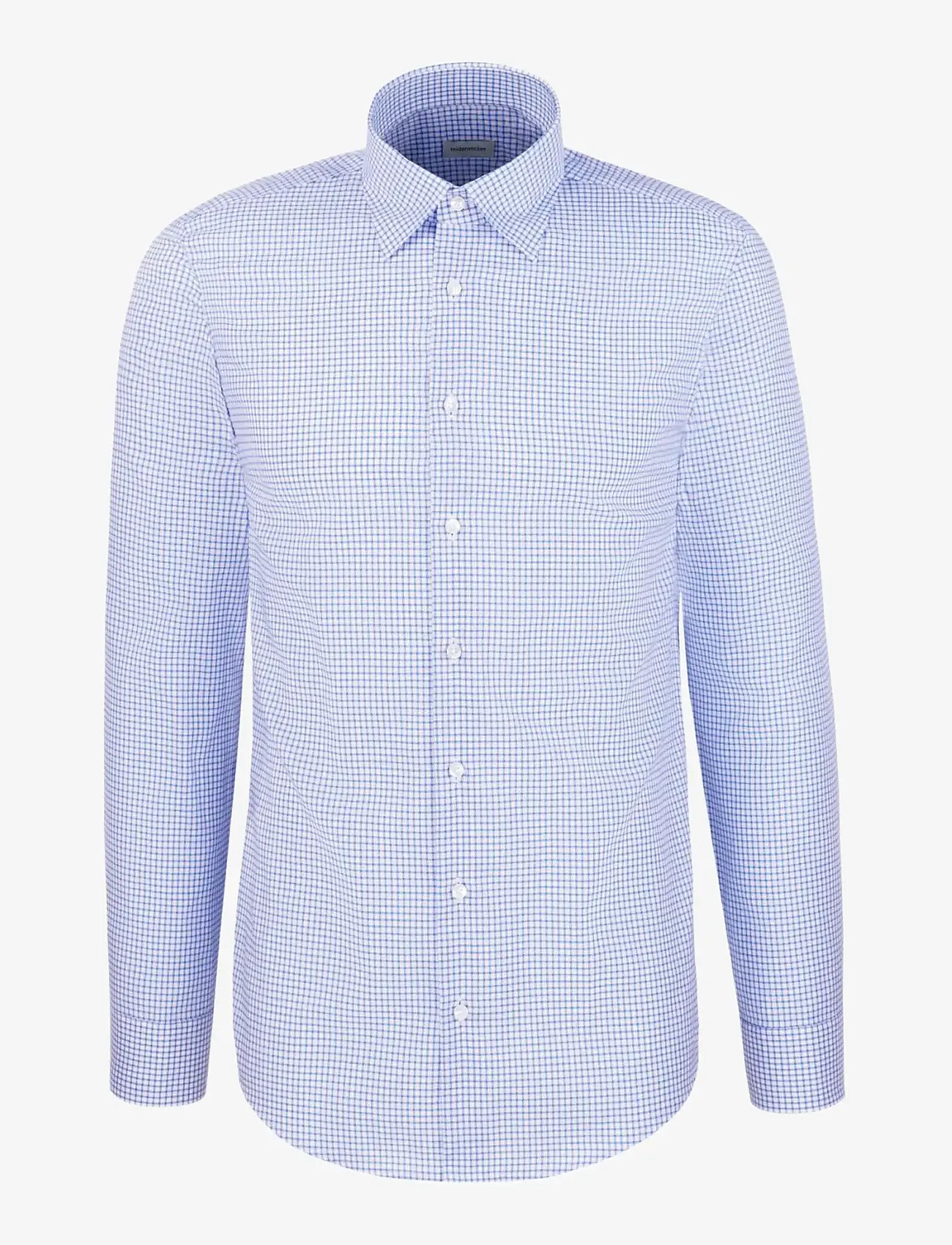 Seidensticker - New B.D. 98 Covered - checkered shirts - mid blue - 1