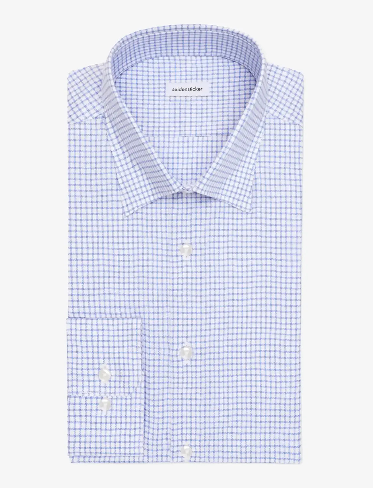 Seidensticker - New B.D. 98 Covered - checkered shirts - mid blue - 2