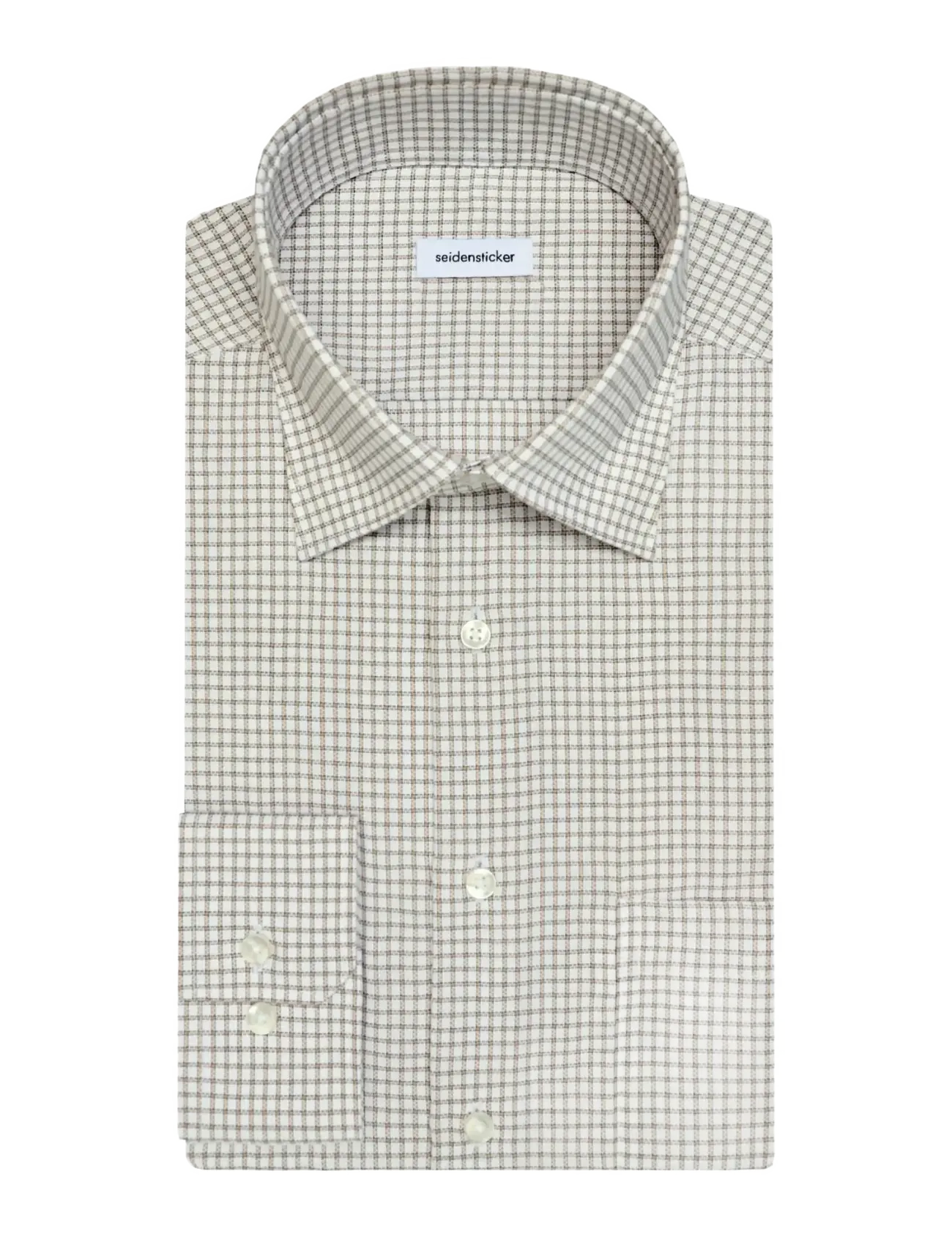 Seidensticker - Business shirt Regular - ruudulised särgid - beige - 2