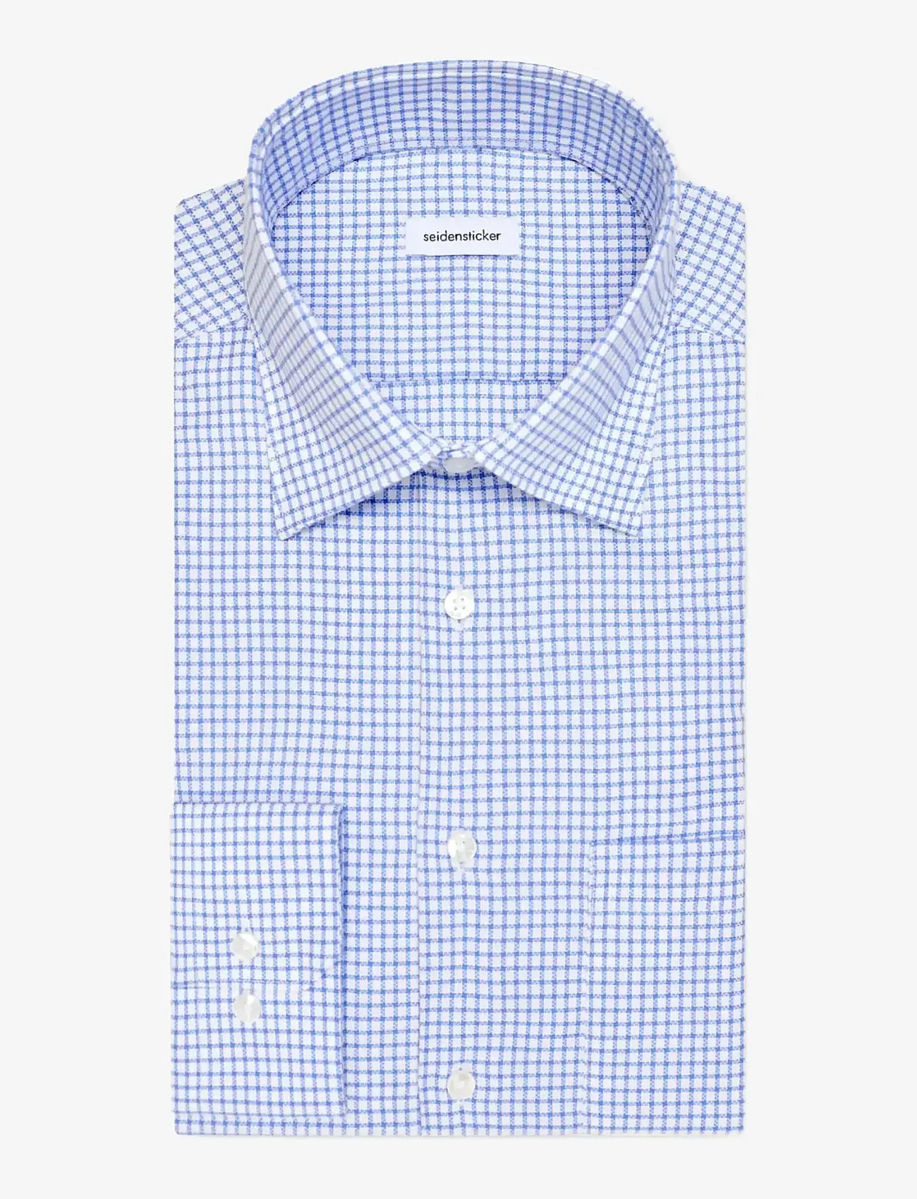 Seidensticker - New B.D. 108 Covered - rutiga skjortor - mid blue - 2