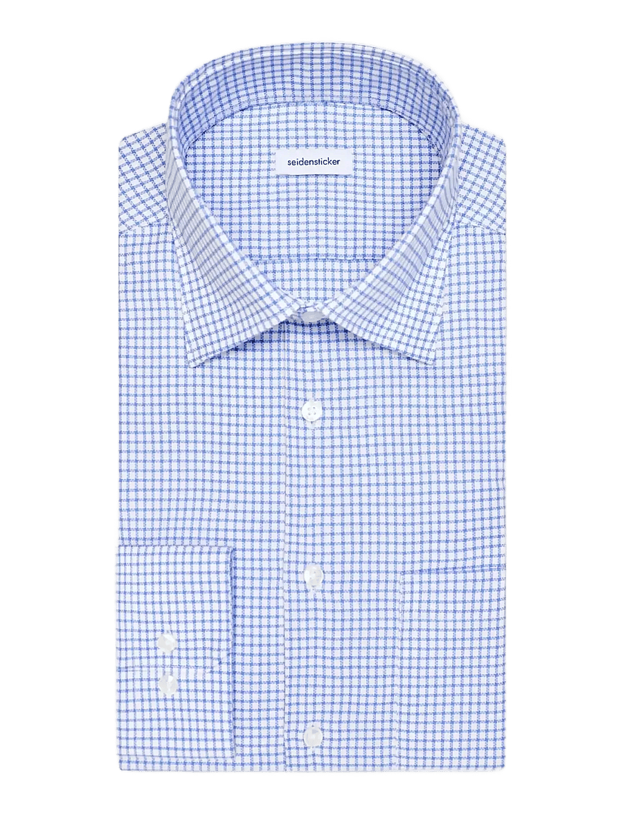Seidensticker - Business shirt Regular - rutede skjorter - mid blue - 2