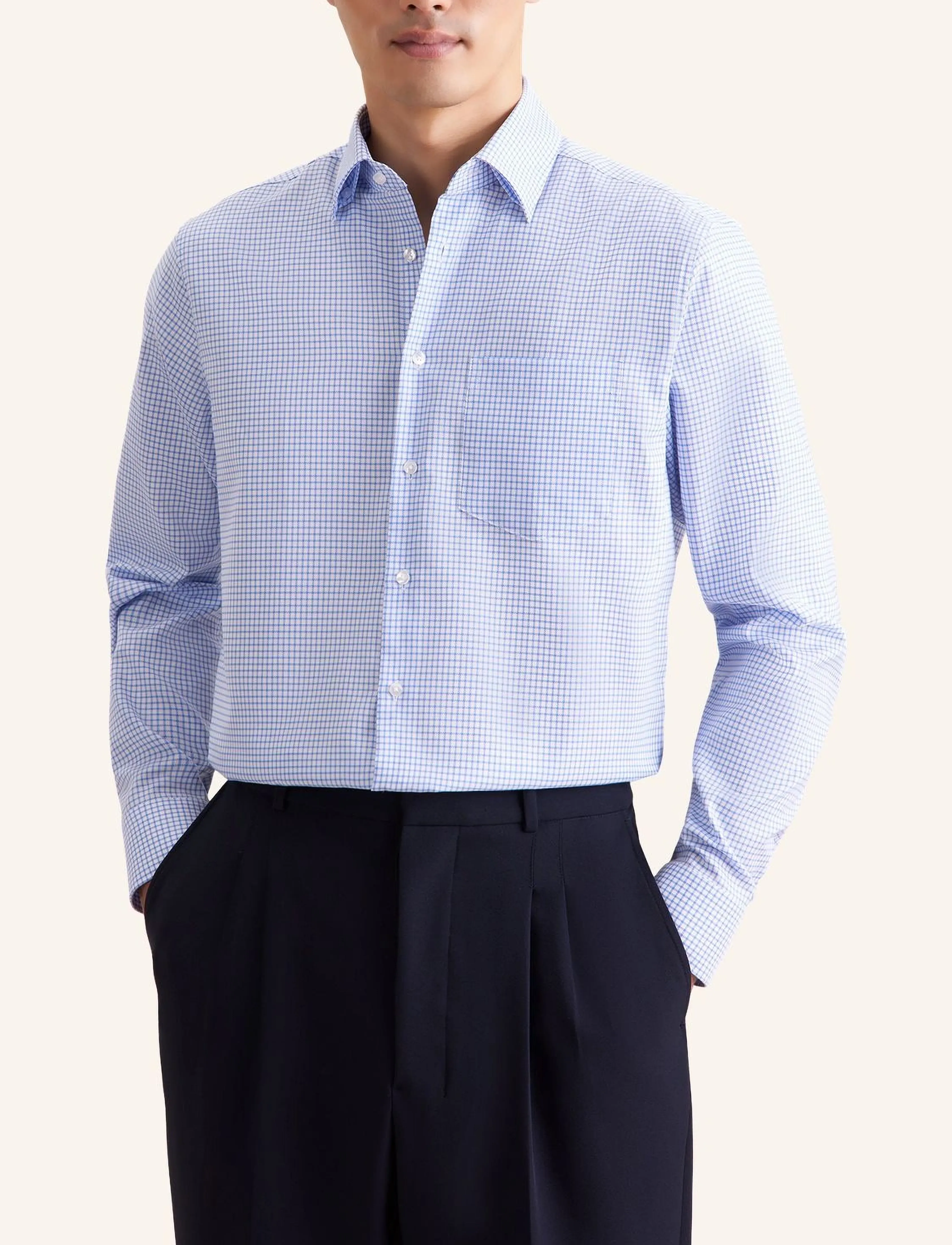 Seidensticker New B.D. 108 Covered - Nyheter - MID BLUE / blue