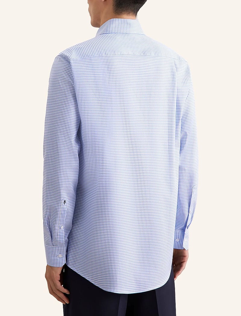 Seidensticker - New B.D. 108 Covered - rutiga skjortor - mid blue - 3