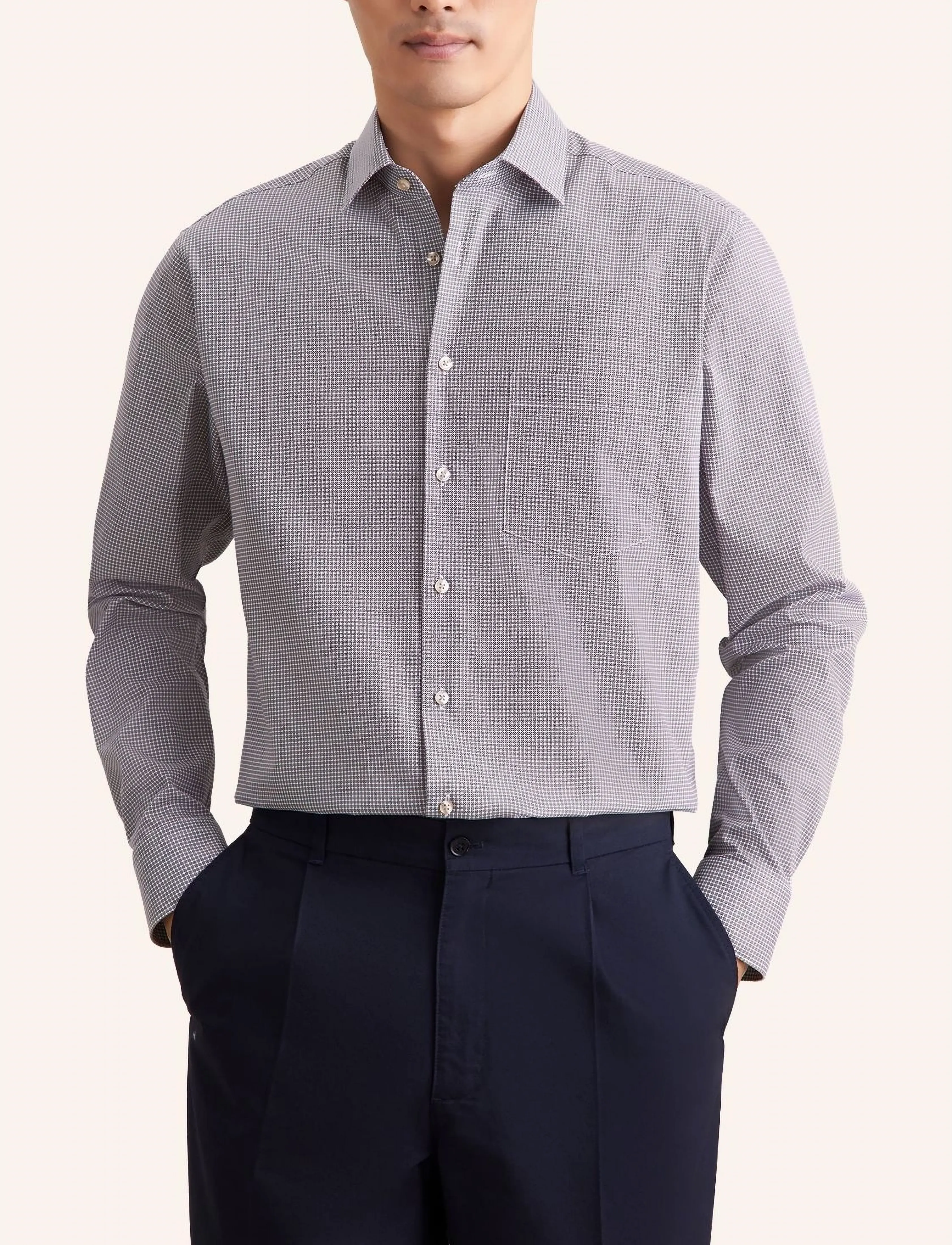 Seidensticker New Kent 108 - Nyheter - BEIGE / burgundy