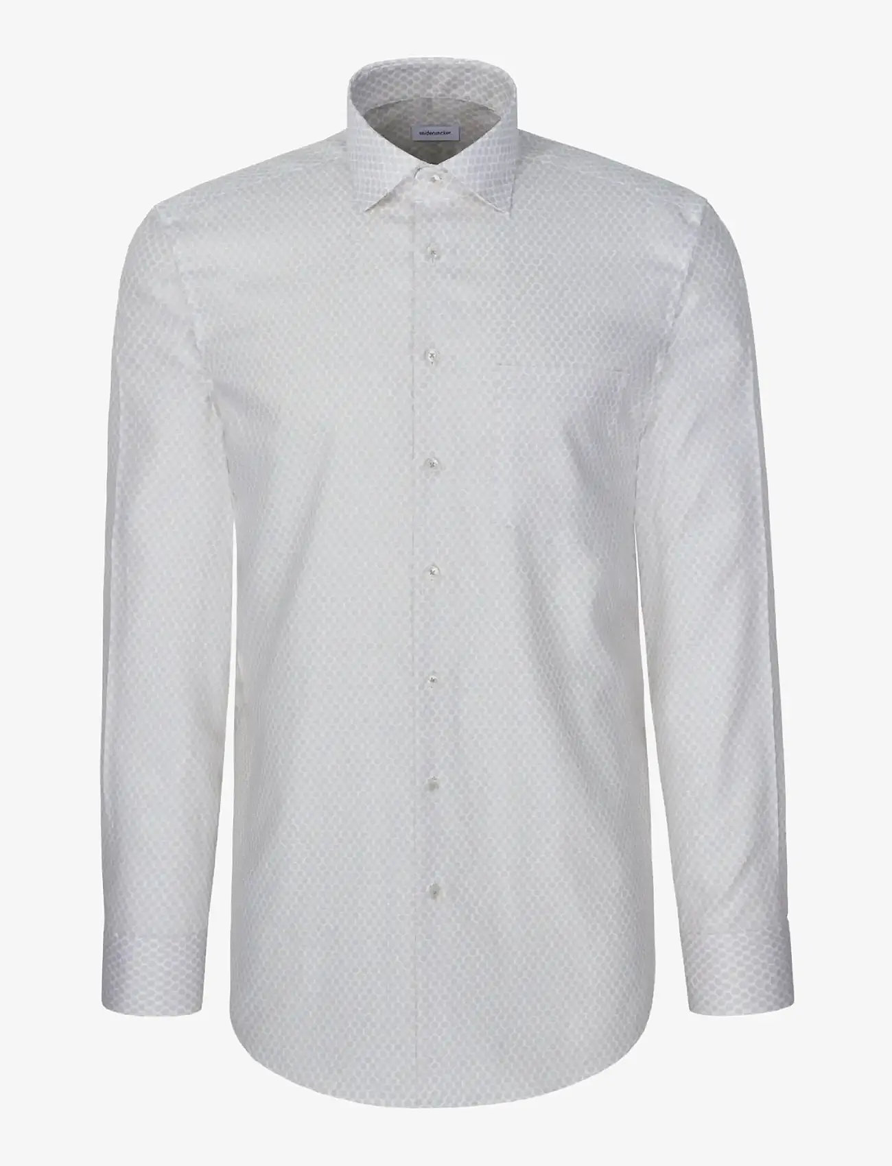 Seidensticker - Business shirt Regular - mønstrede skjorter - beige - 1