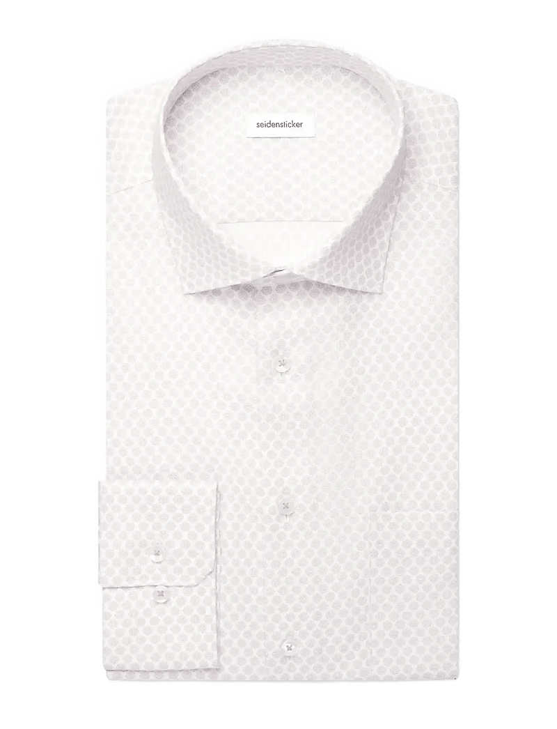 Seidensticker - Business shirt Regular - mønstrede skjorter - beige - 2