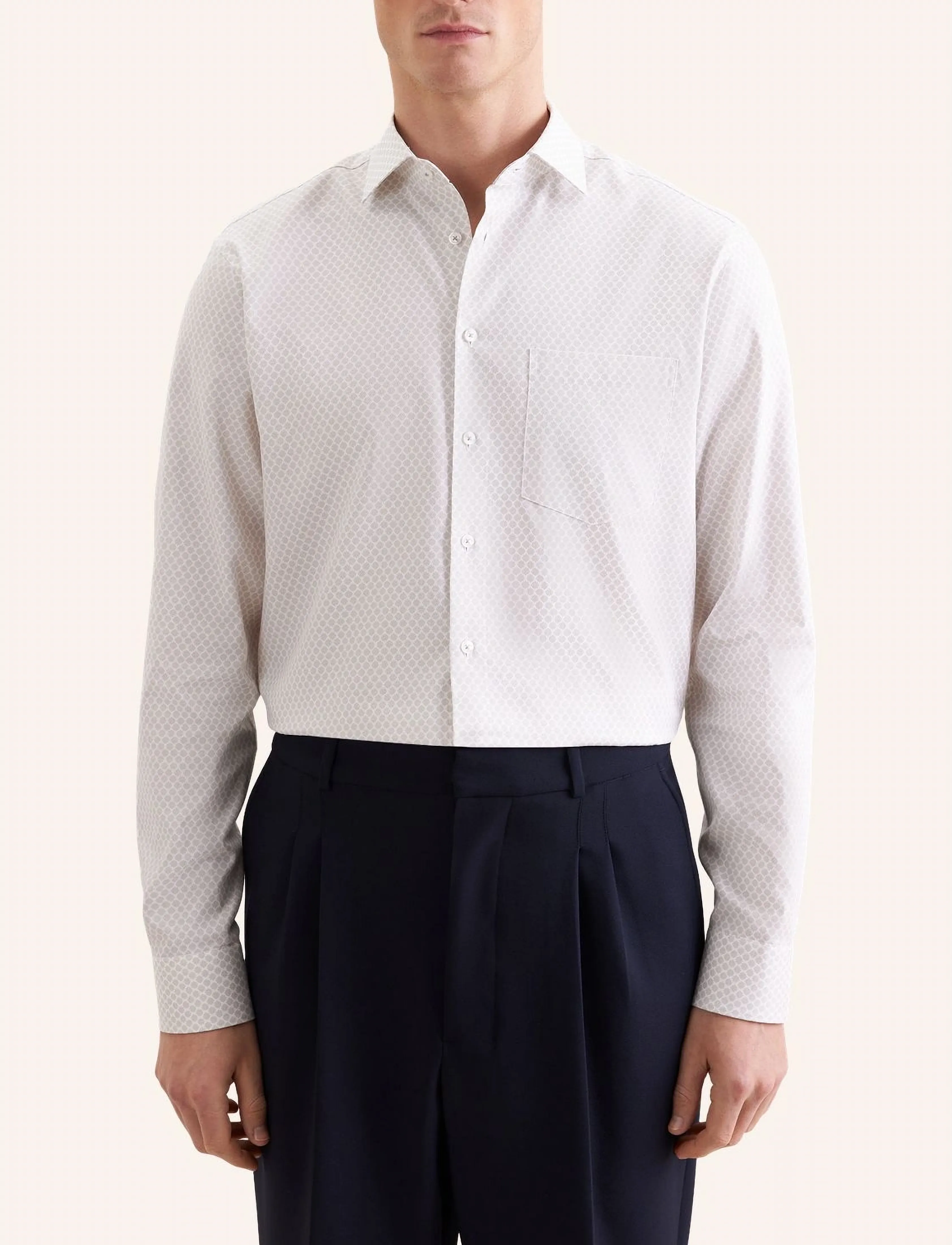 Seidensticker New Kent 108 - Riided - BEIGE / white