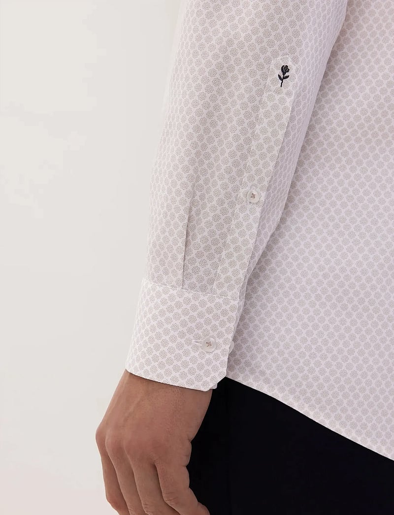 Seidensticker - Business shirt Regular - mønstrede skjorter - beige - 4