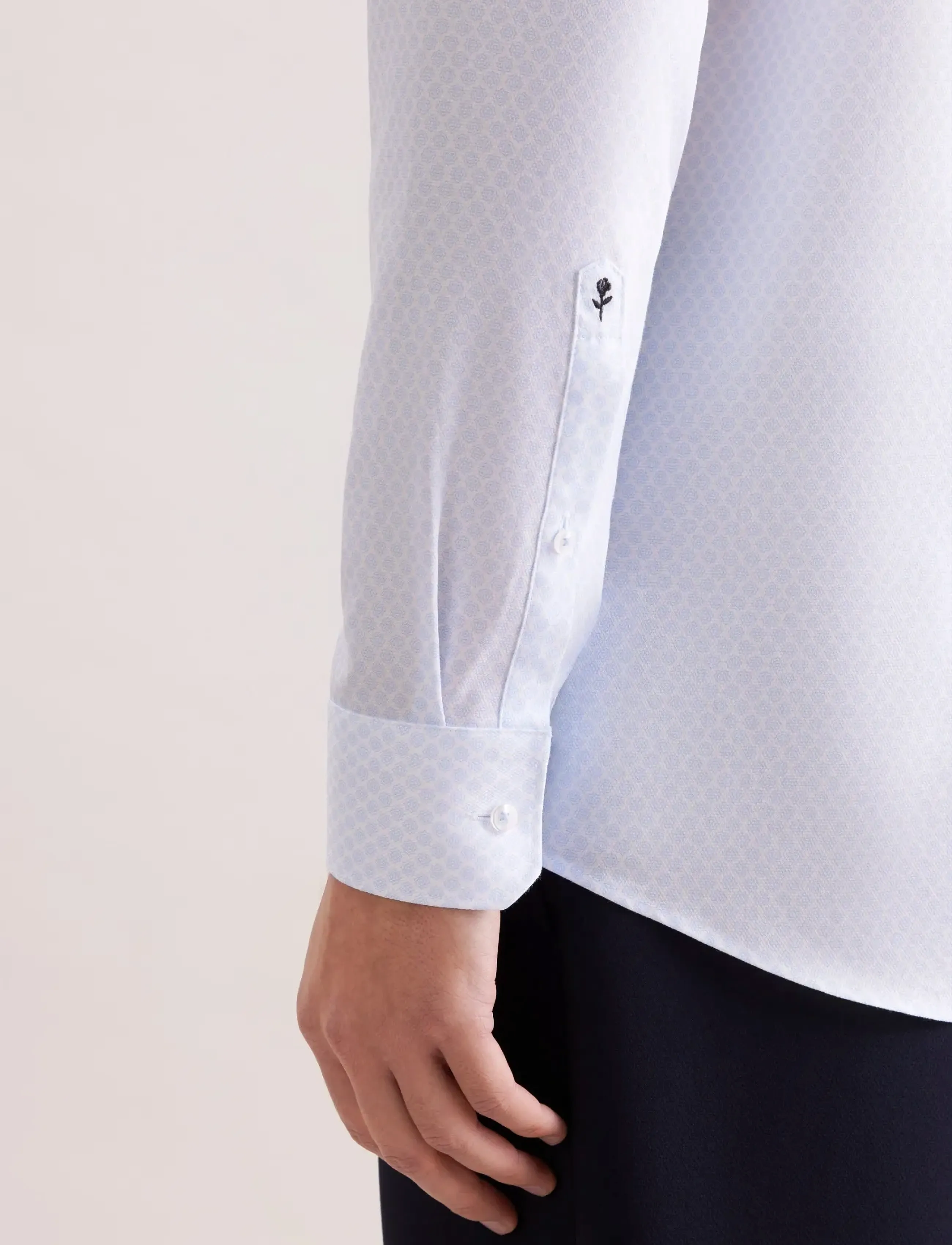 Seidensticker - Business shirt Regular - mönstrade skjortor - light blue - 4
