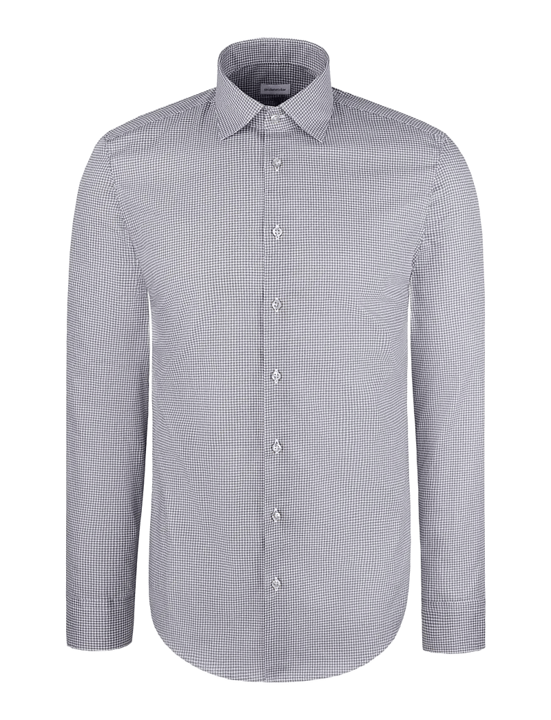 Seidensticker - New Kent 98 - mönstrade skjortor - beige - 0