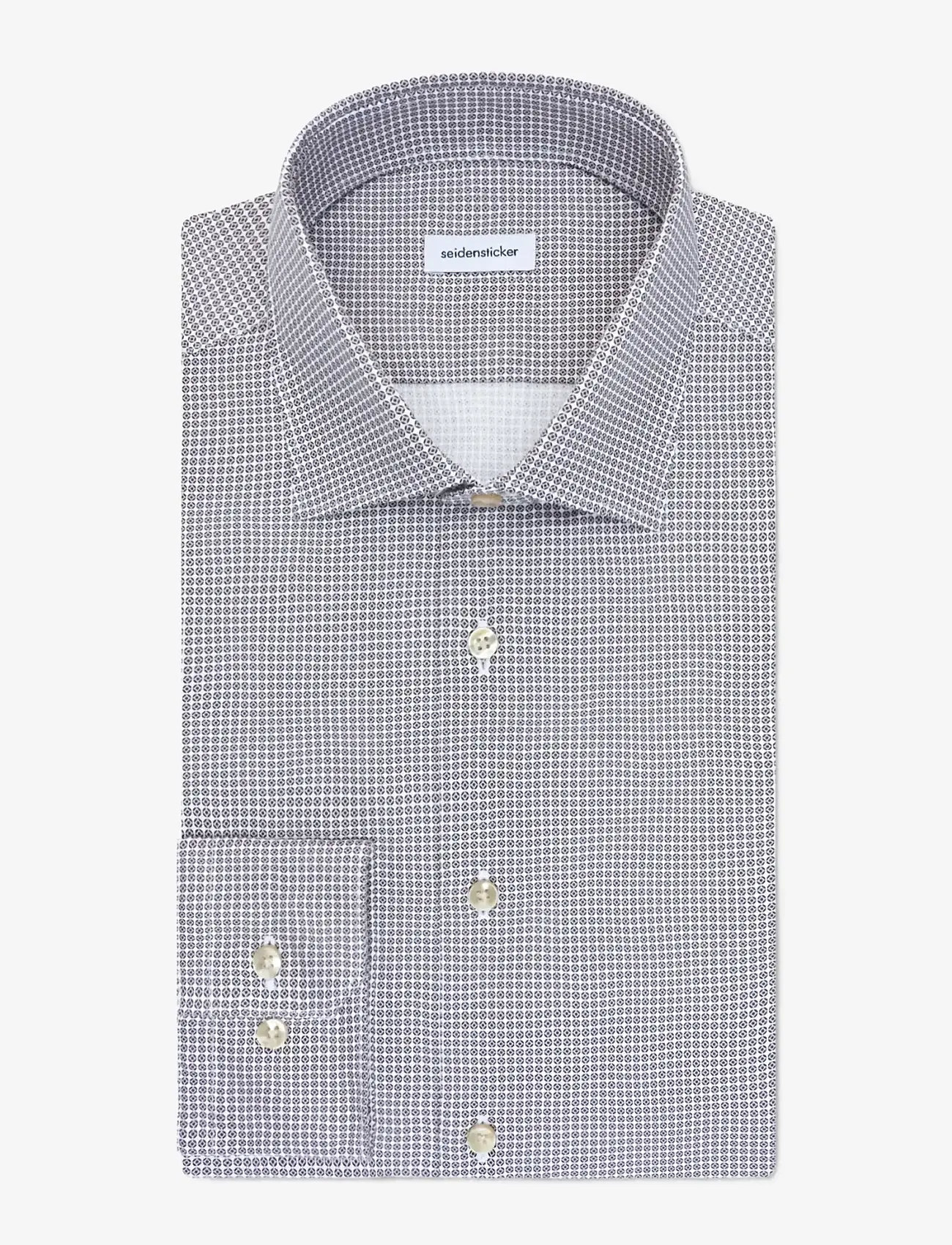 Seidensticker - New Kent 98 - mönstrade skjortor - beige - 1