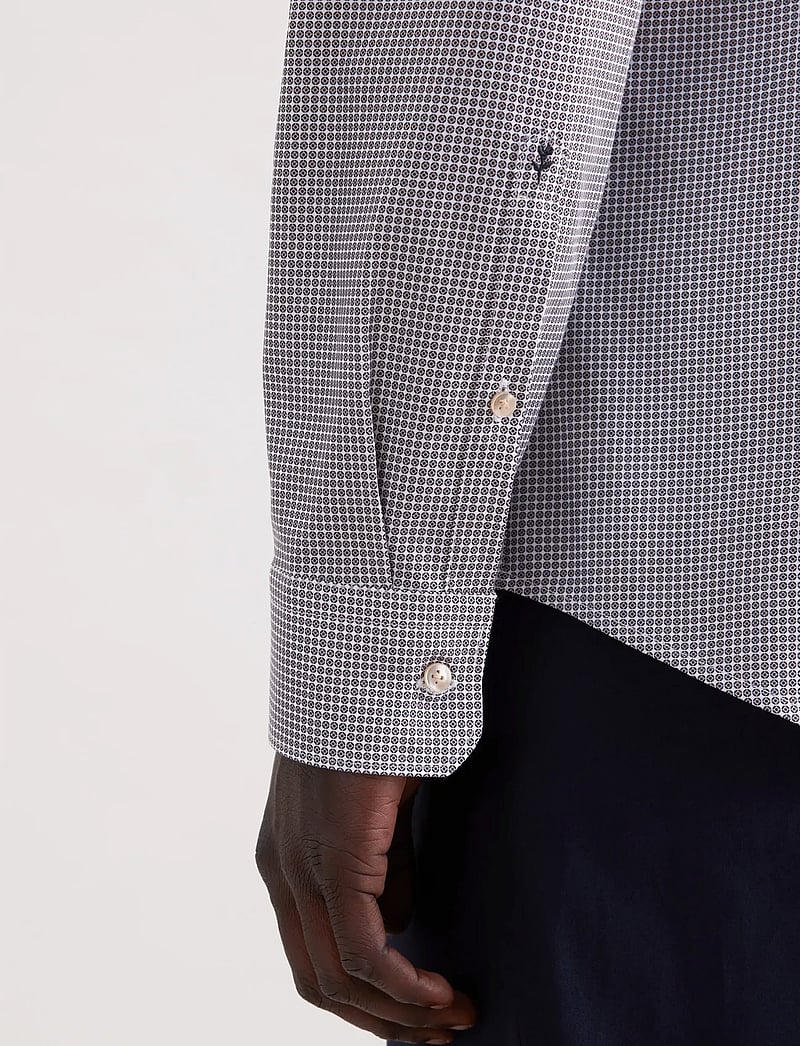 Seidensticker - New Kent 98 - mønstrede skjorter - beige - 4