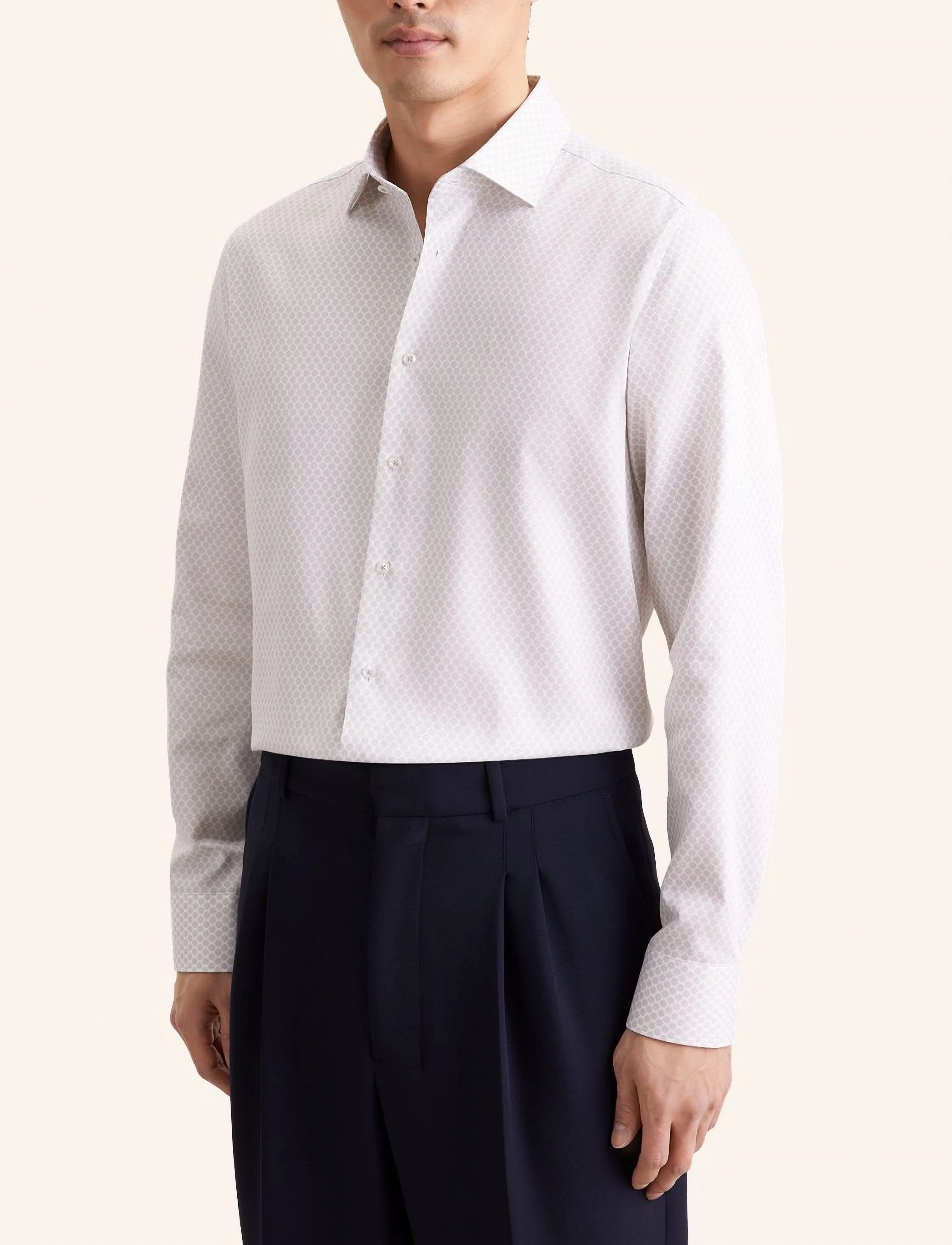 Seidensticker New Kent 98 - Riided - BEIGE / white