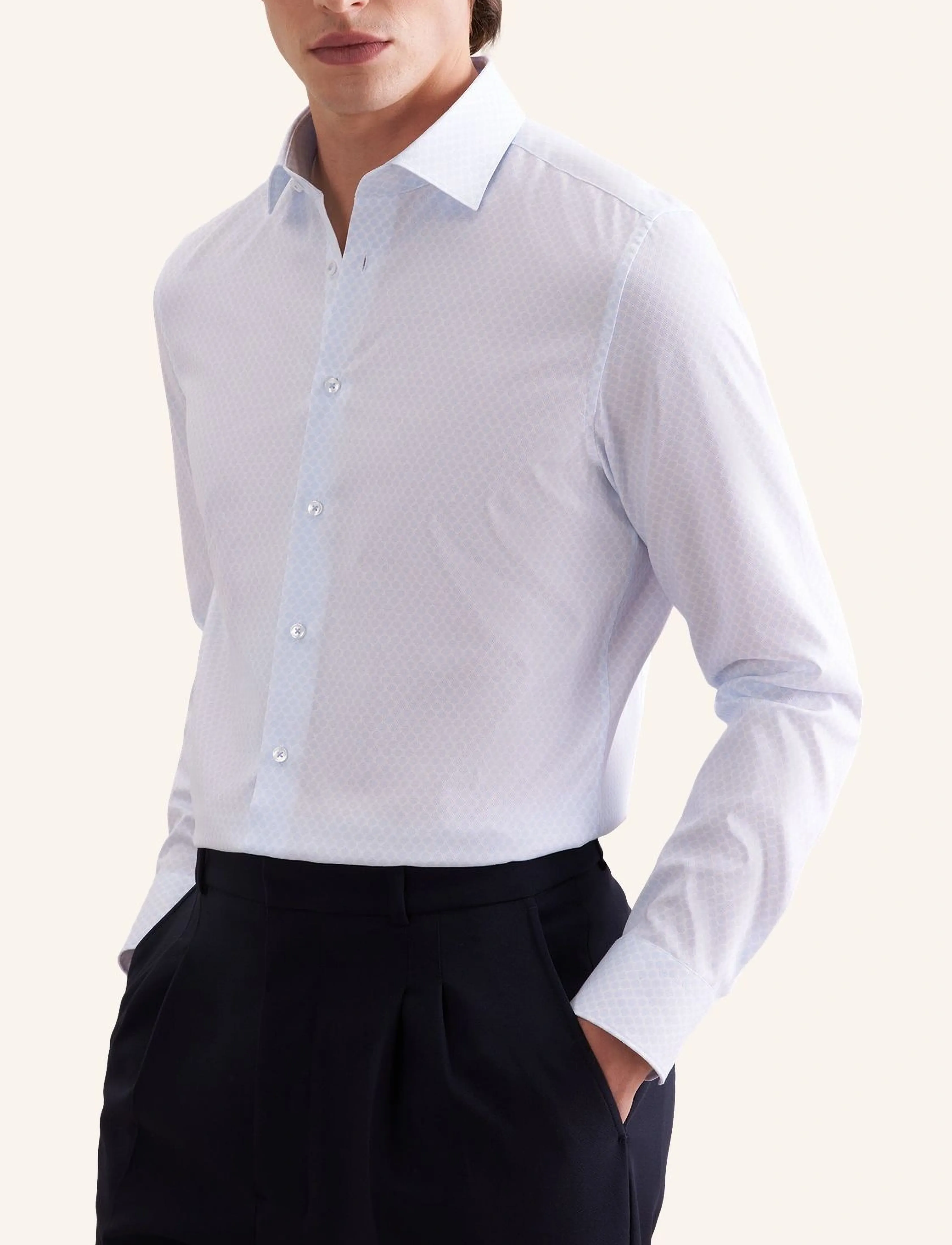Seidensticker Business Shirt Slim, 42, Blue, Skjorter > Business Shirts, Herre