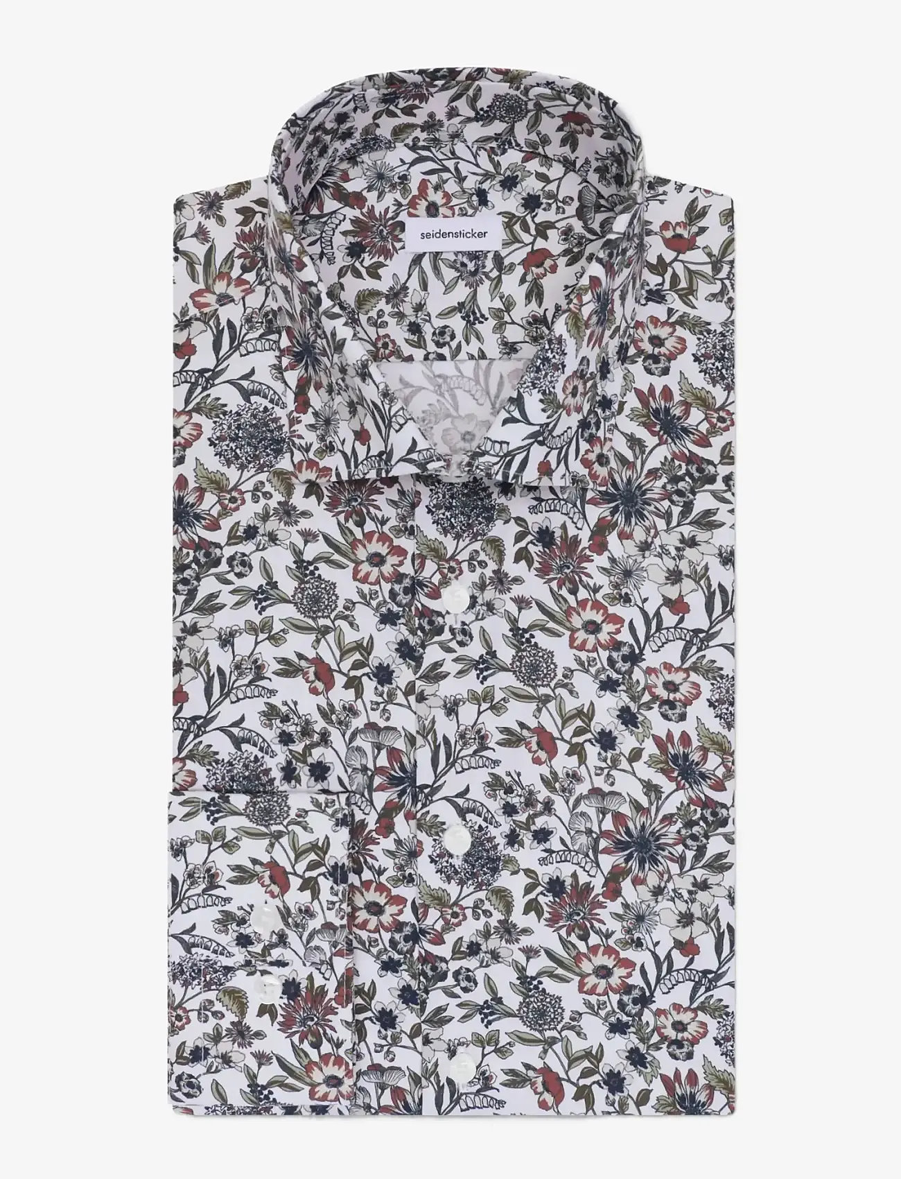 Seidensticker - New Kent 98 - mönstrade skjortor - olive - 2