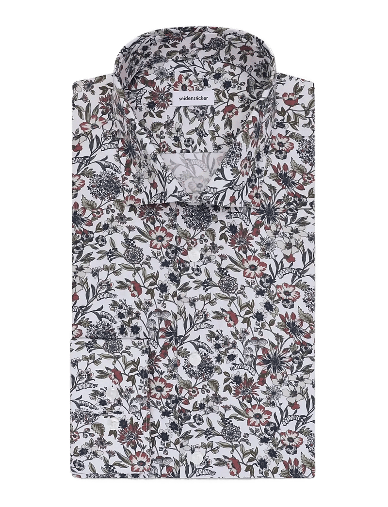 Seidensticker - New Kent 98 - mönstrade skjortor - olive - 2