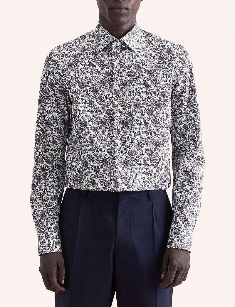 Seidensticker - New Kent 98 - mönstrade skjortor - olive - 0