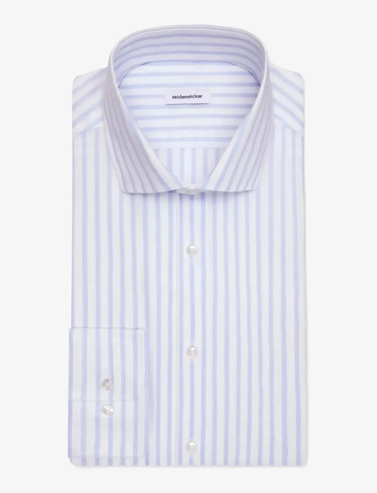 Seidensticker - Spread Kent 98 - stribede skjorter - light blue - 2