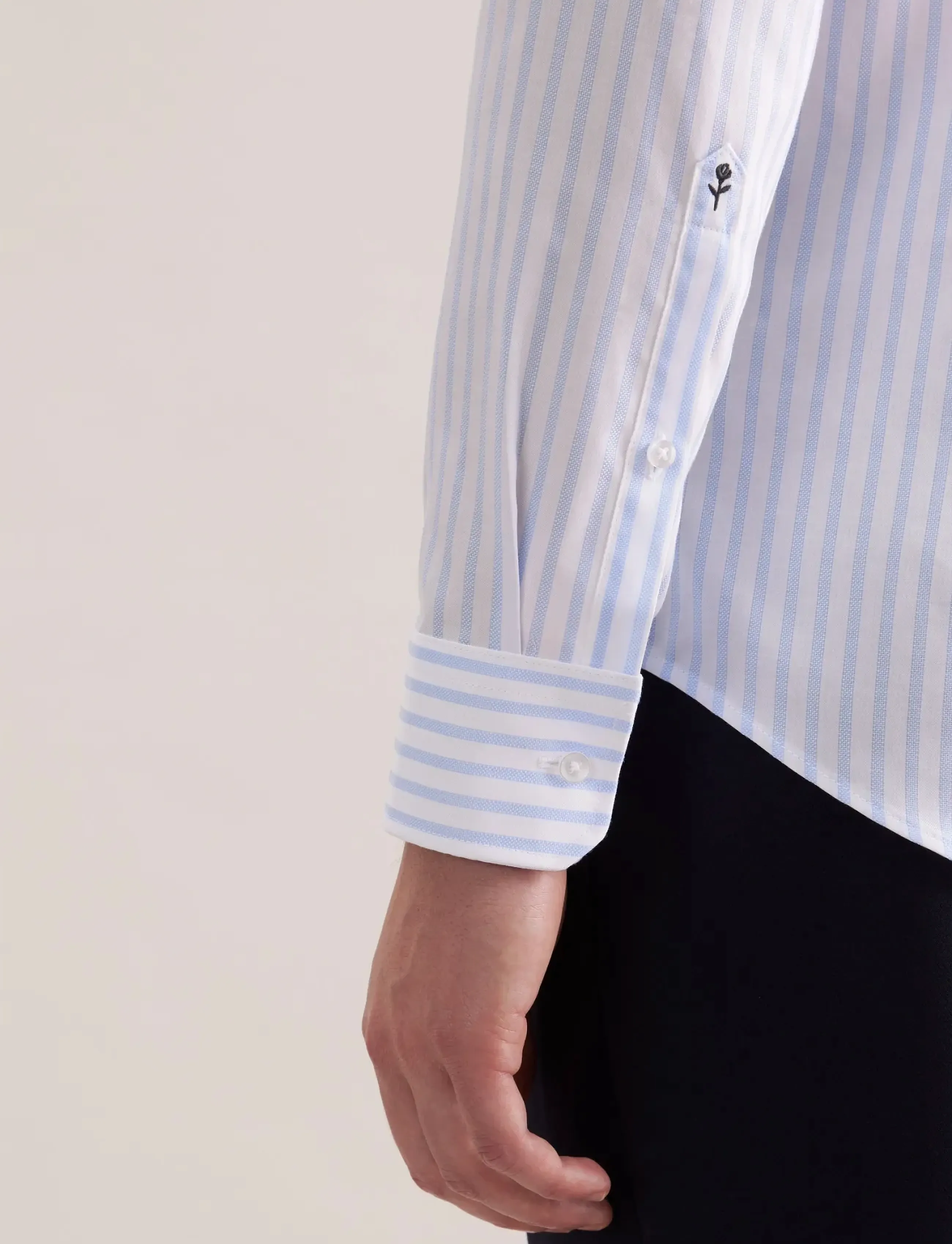 Seidensticker - Business shirt Slim - striped shirts - light blue - 4