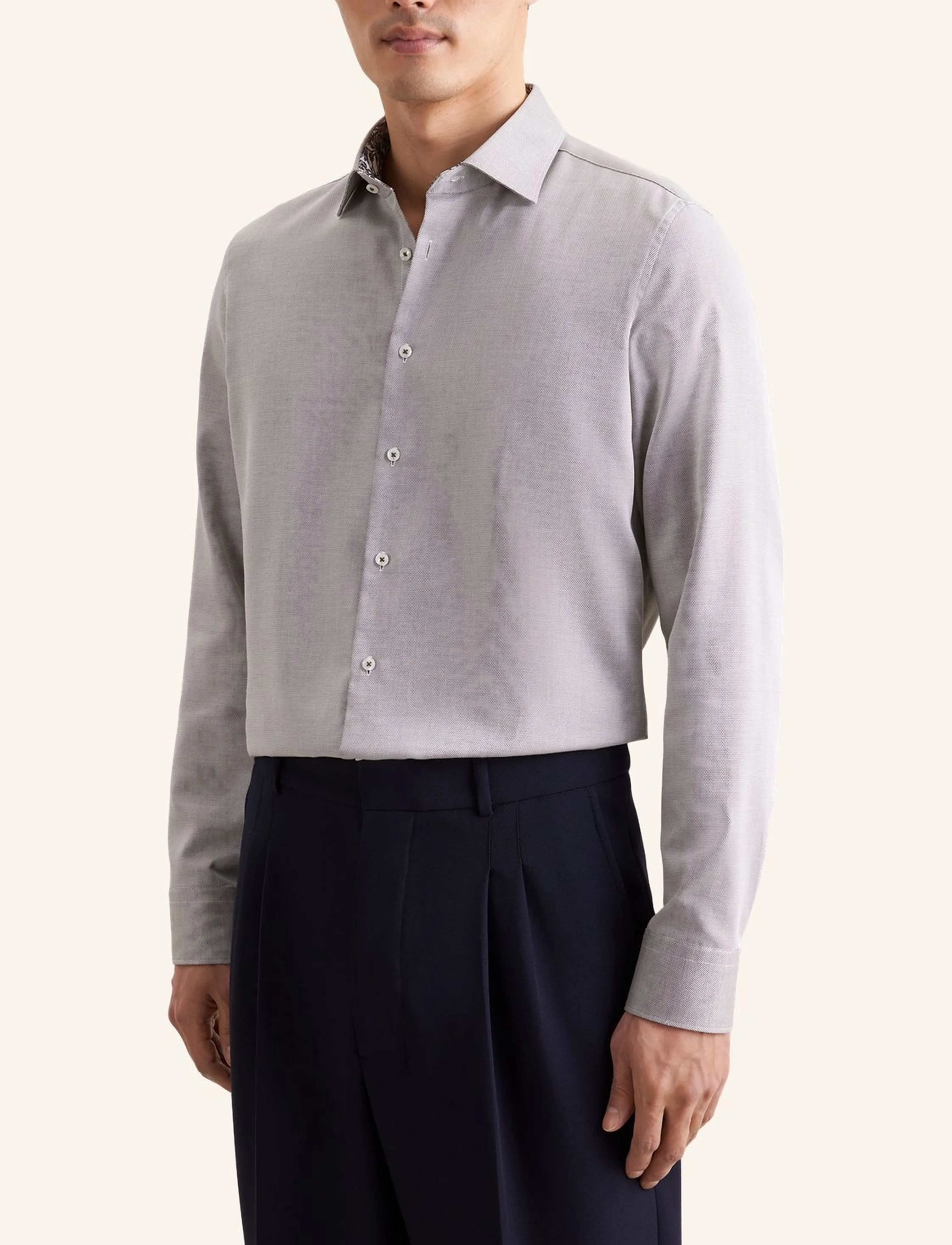 Seidensticker New Kent 98 Patch 5 - Mønstrede skjorter - OLIVE / multi