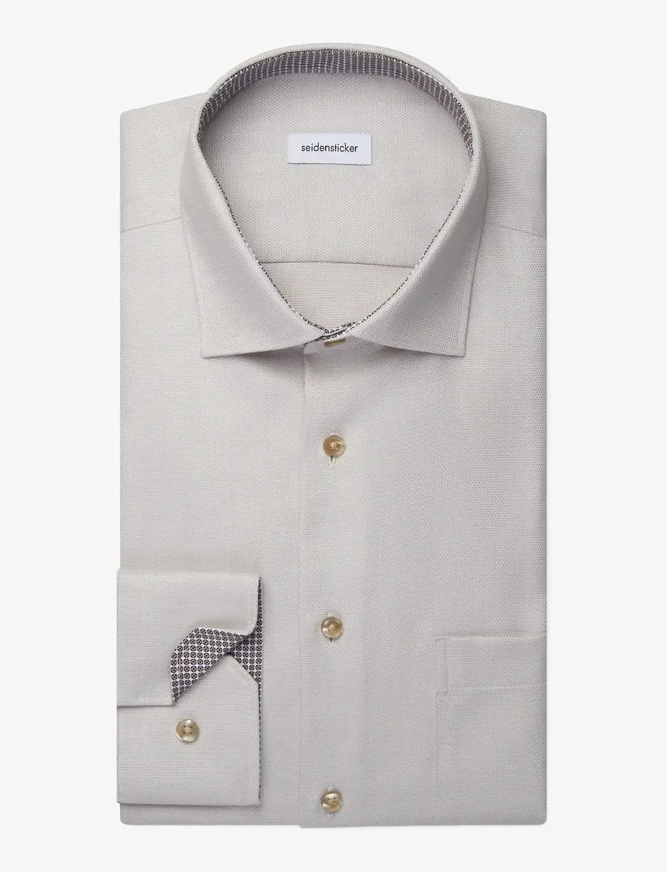 Seidensticker - New Kent 108 Patch 5 - kostymskjortor - beige - 2