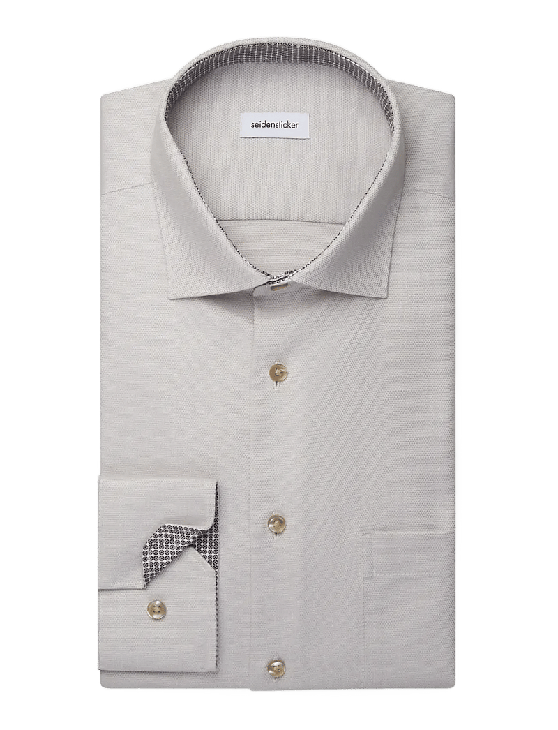 Seidensticker - New Kent 108 Patch 5 - kostymskjortor - beige - 2