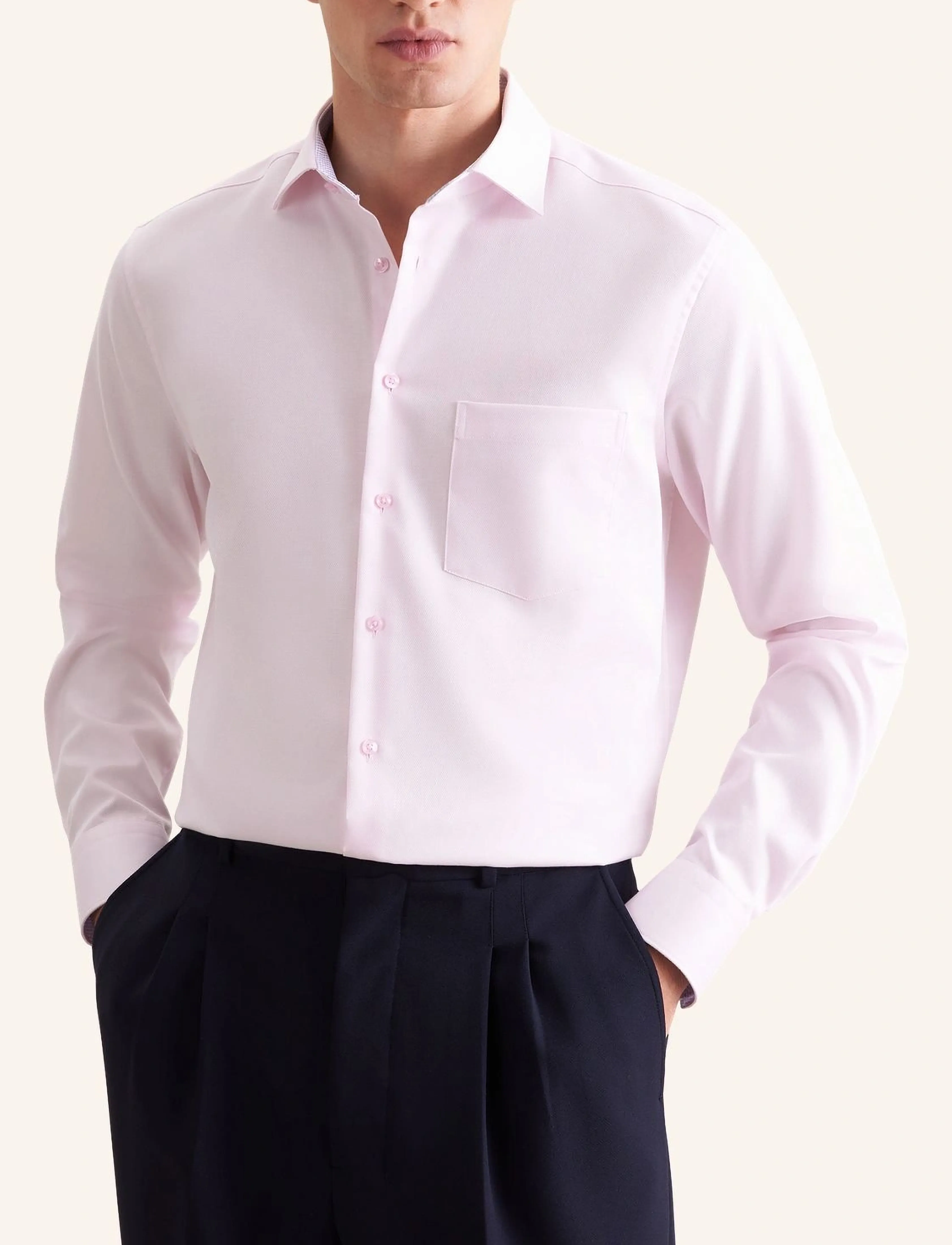 Seidensticker Business Shirt Regular, 46, Pink, Skjorter > Business Shirts, Herre